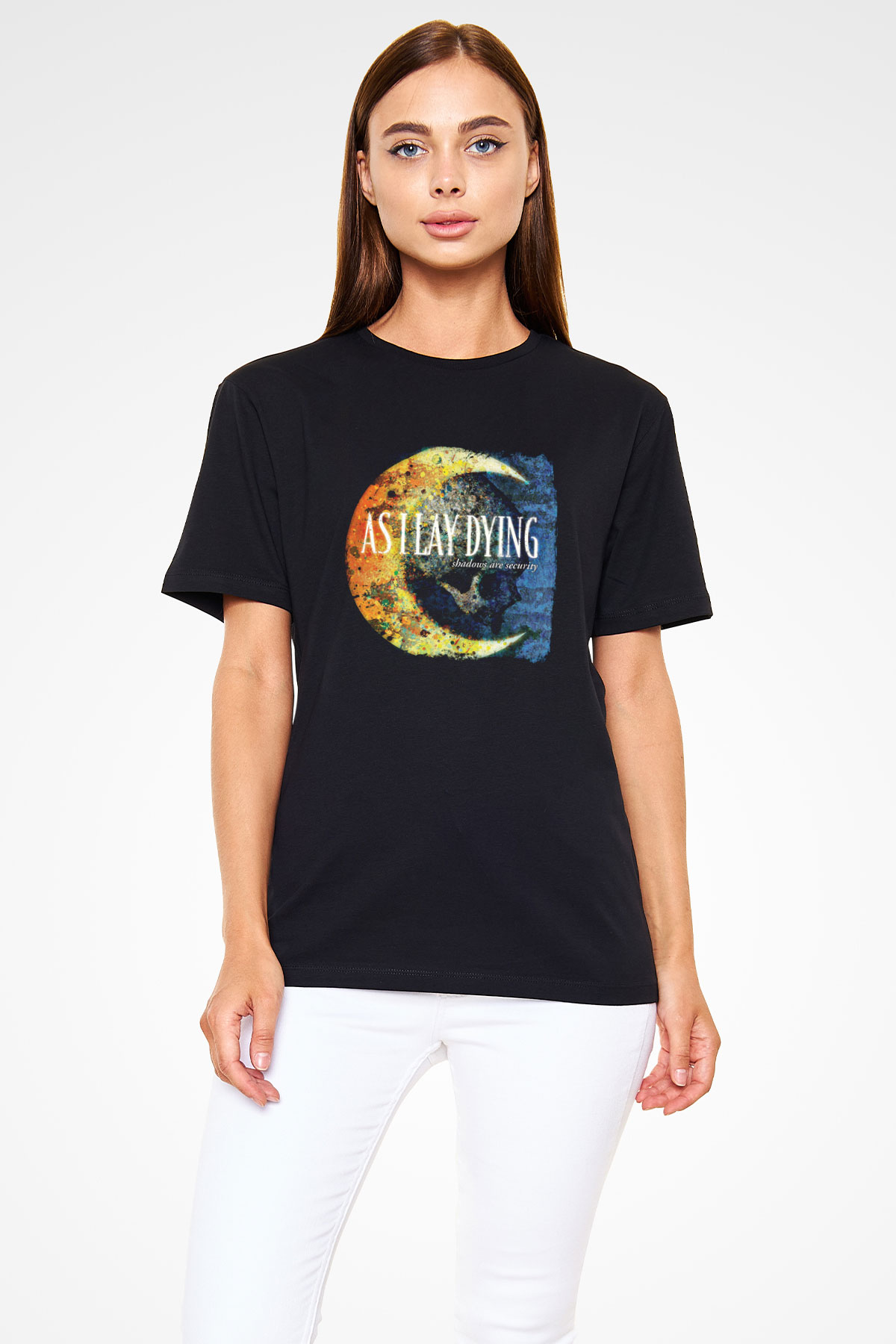 As I Lay Dying Baskılı Unisex Siyah Tişört