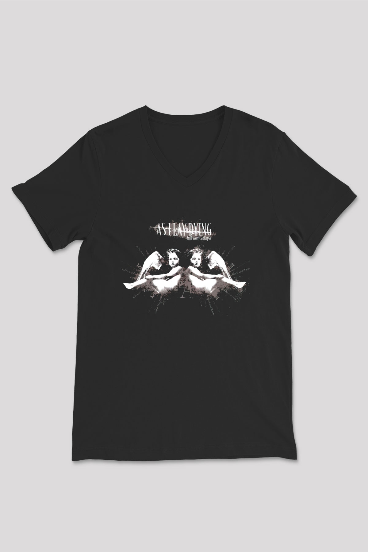 As I Lay Dying Siyah Unisex V Yaka Tişört