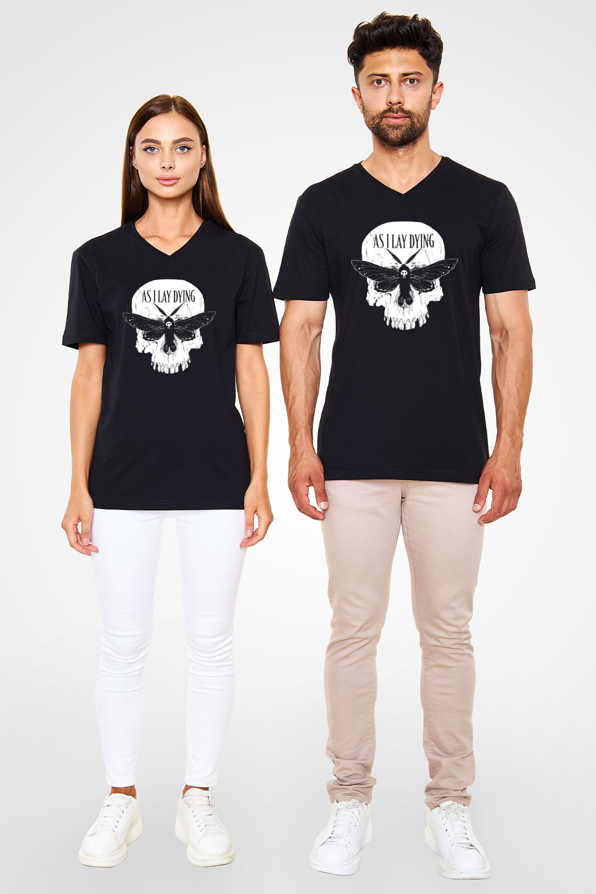 As I Lay Dying Siyah Unisex V Yaka Tişört T-Shirt