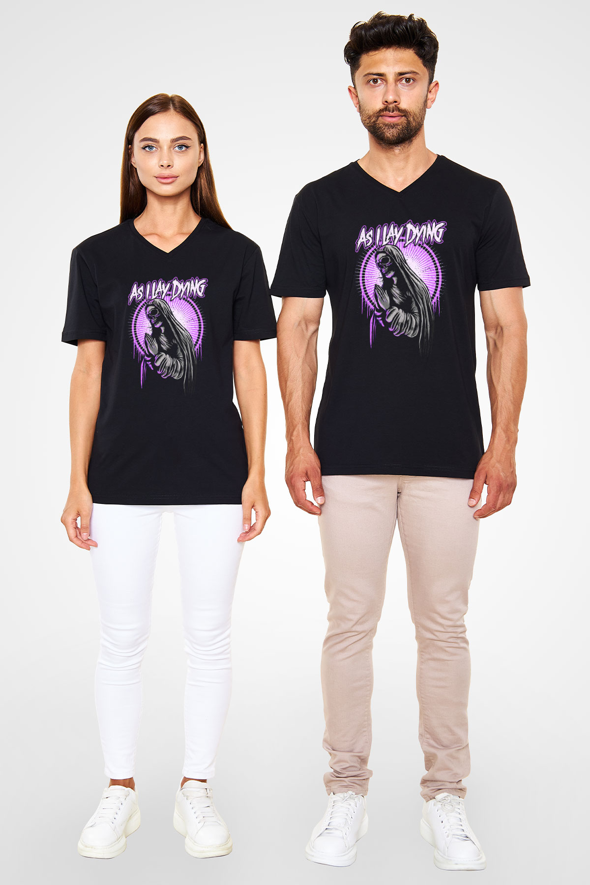 As I Lay Dying Siyah Unisex V Yaka Tişört T-Shirt