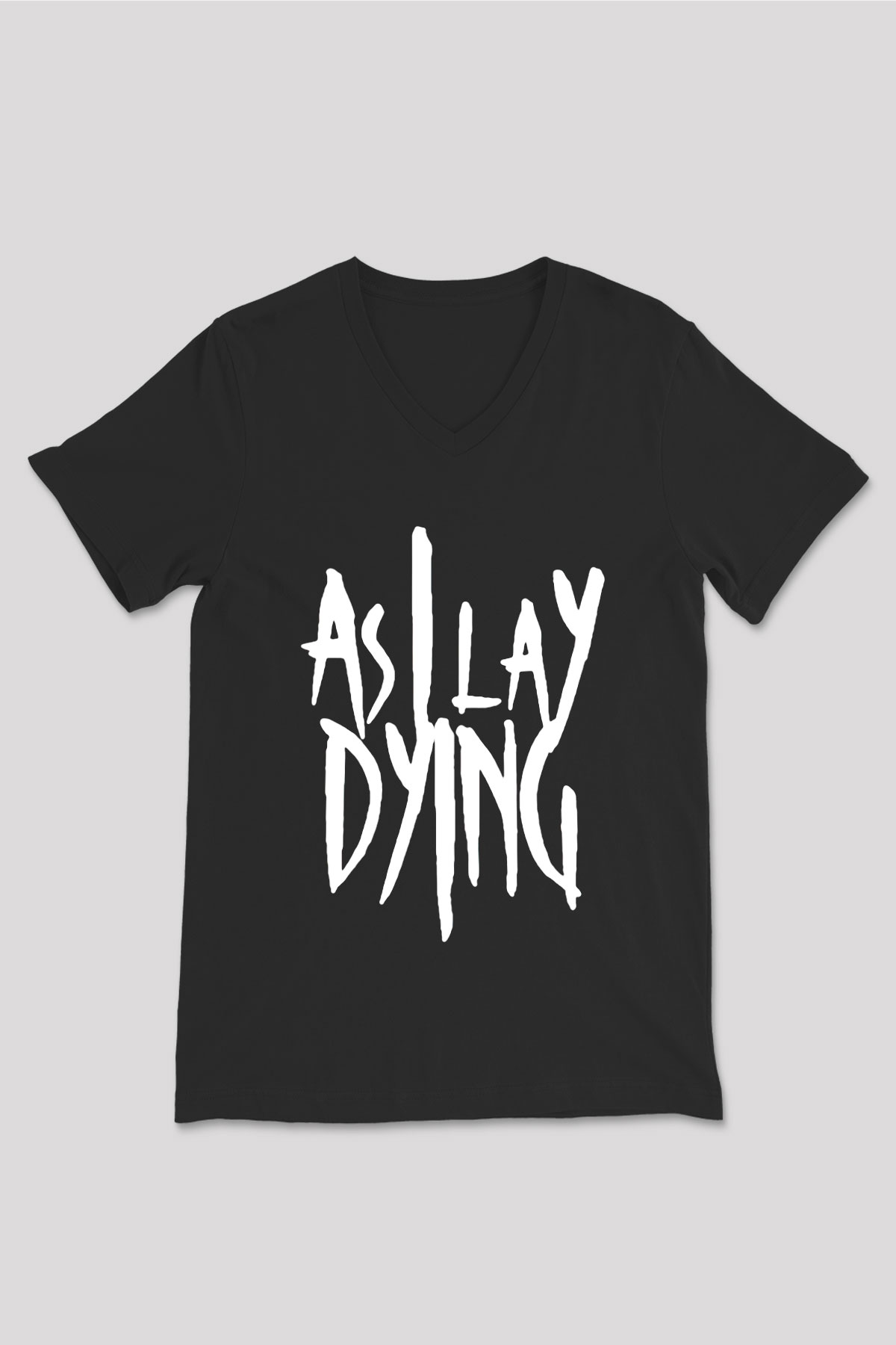As I Lay Dying Siyah Unisex V Yaka Tişört T-Shirt