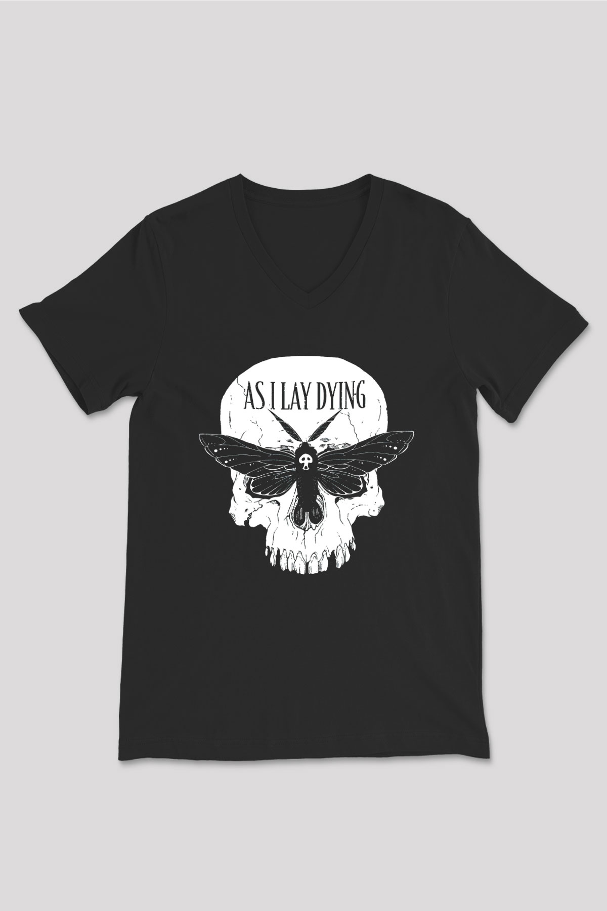 As I Lay Dying Siyah Unisex V Yaka Tişört T-Shirt