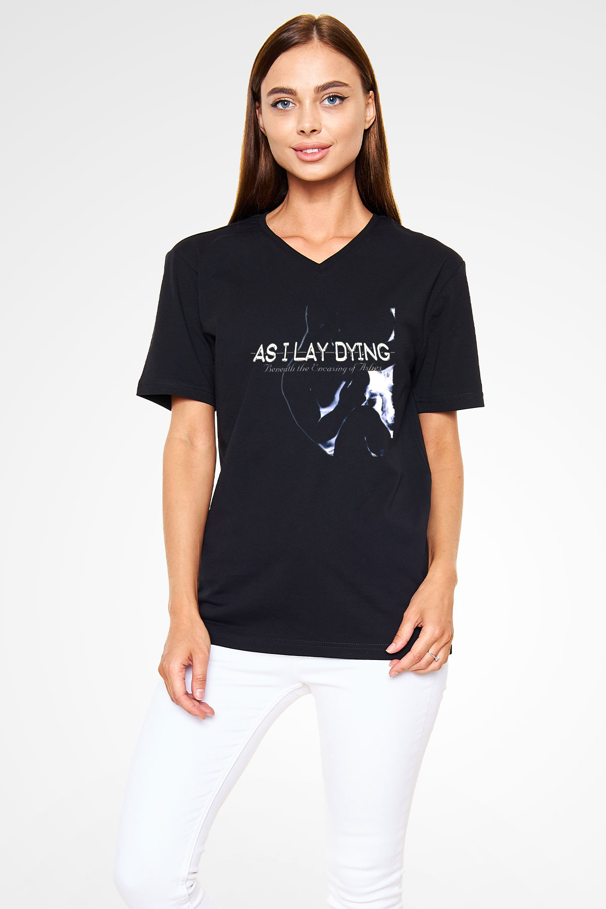 As I Lay Dying Siyah Unisex V Yaka Tişört