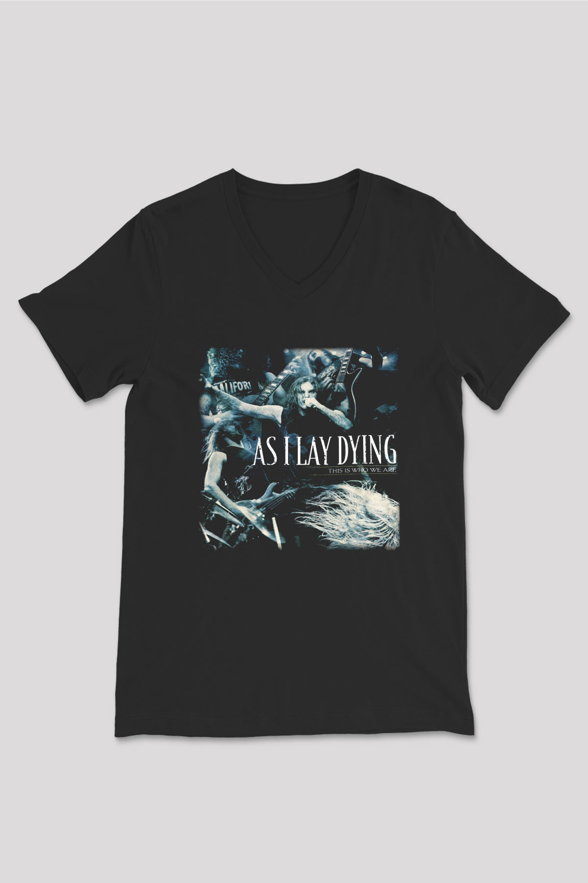 As I Lay Dying Siyah Unisex V Yaka Tişört T-Shirt