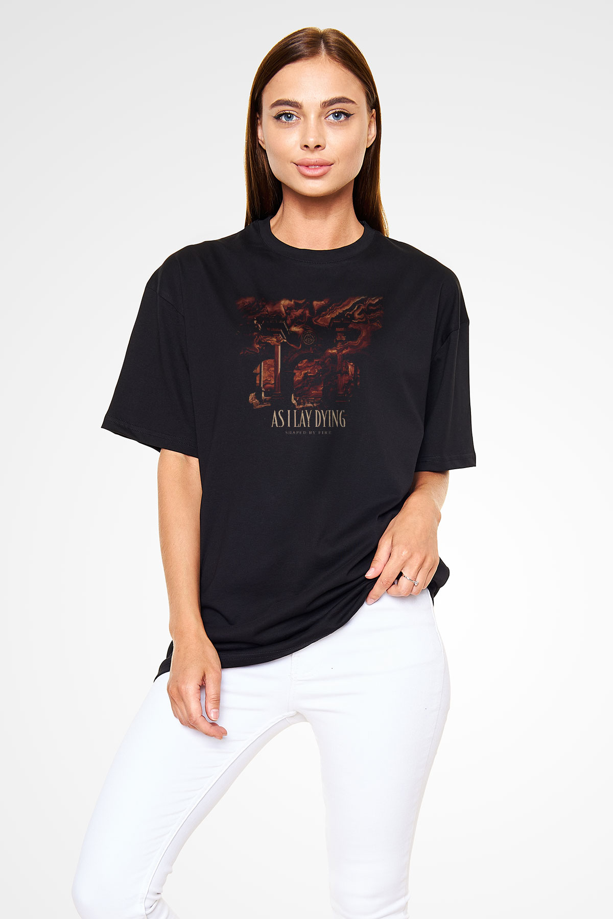 As It Is Siyah Oversize Tişört Oversize T-shirt - TişörtFabrikası