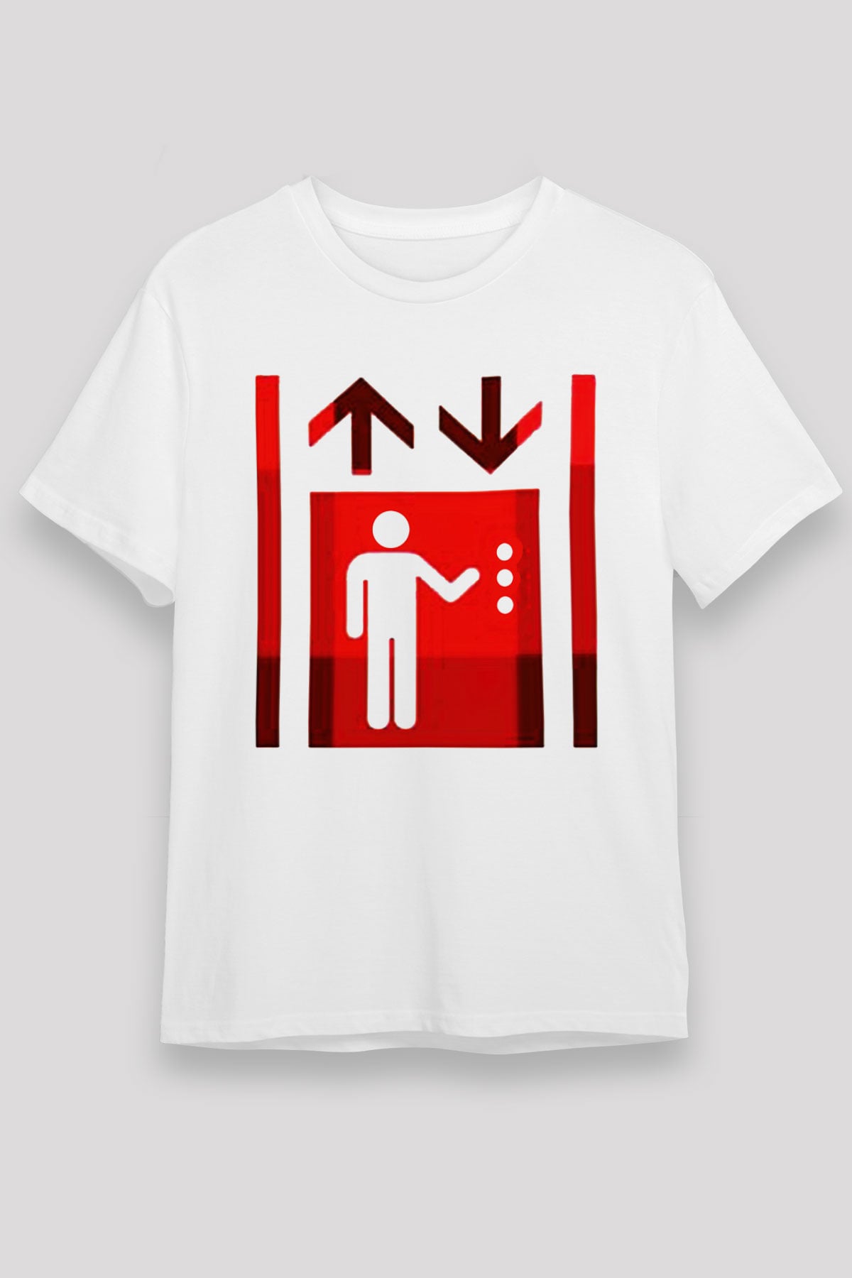 Asansörcü Beyaz Unisex Tişört T-Shirt - TişörtFabrikası