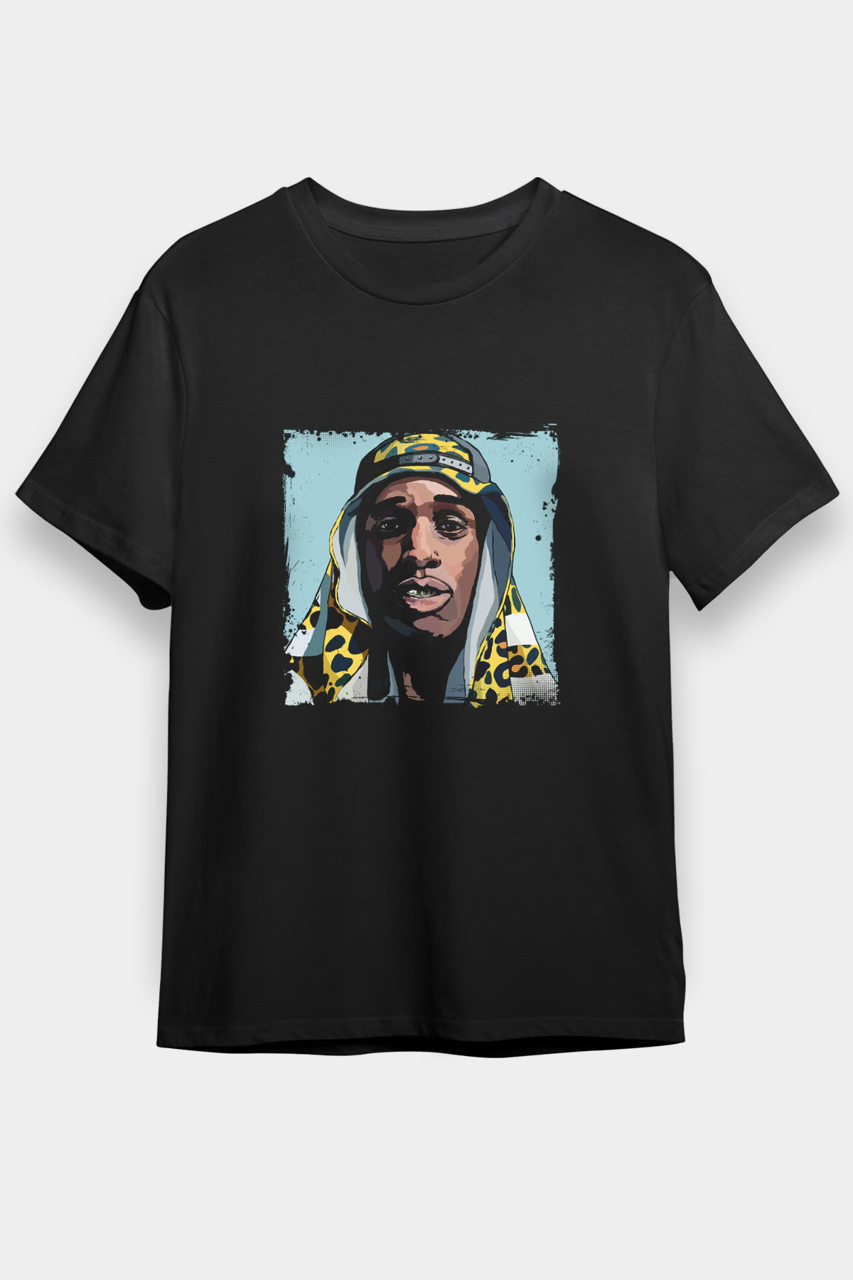 ASAP Mob Baskılı Unisex Siyah Tişört