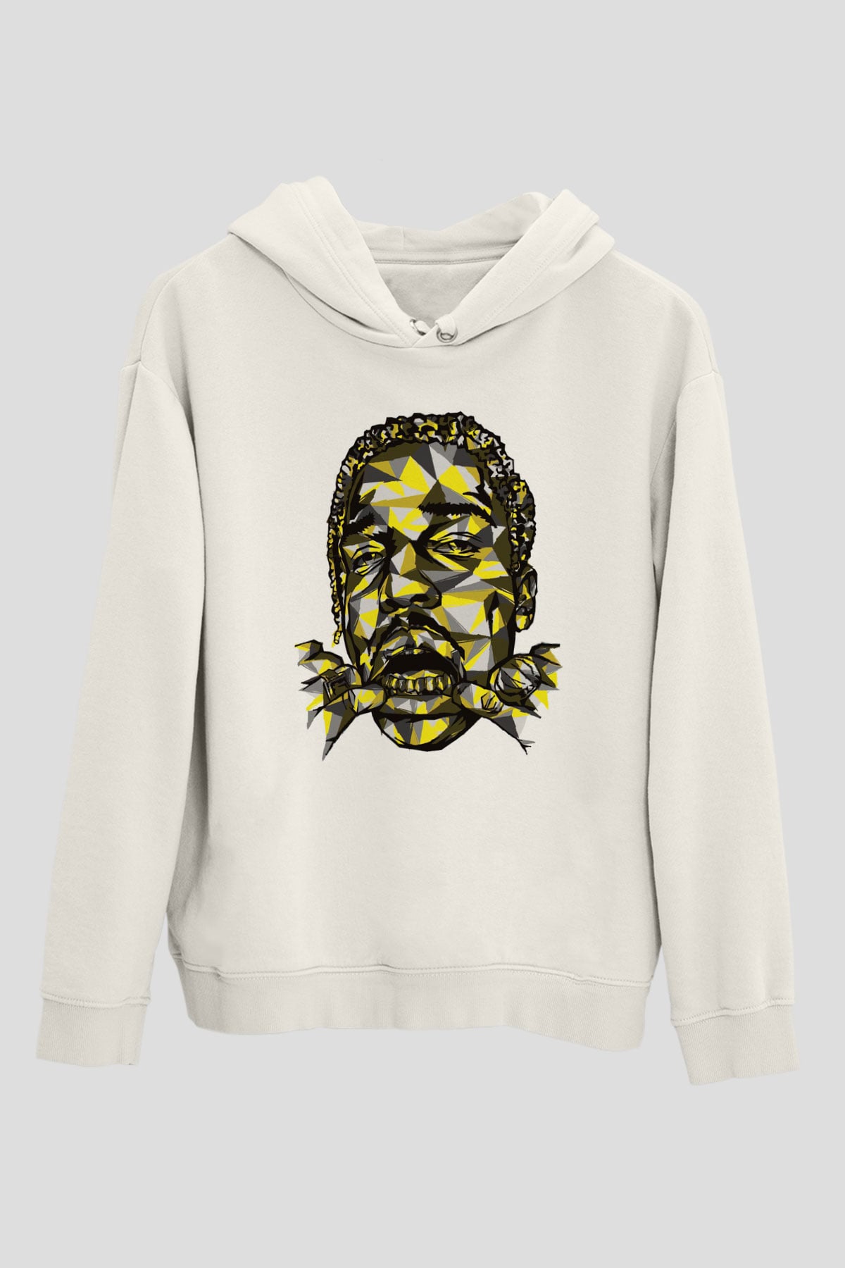 ASAP Mob Beyaz Unisex Kapüşonlu Sweatshirt