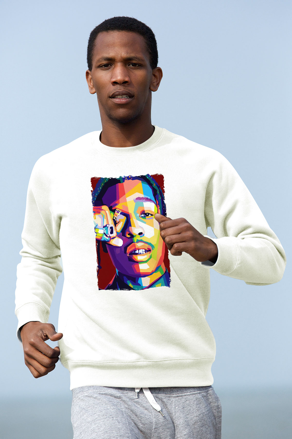 ASAP Mob Beyaz Unisex Sweatshirt