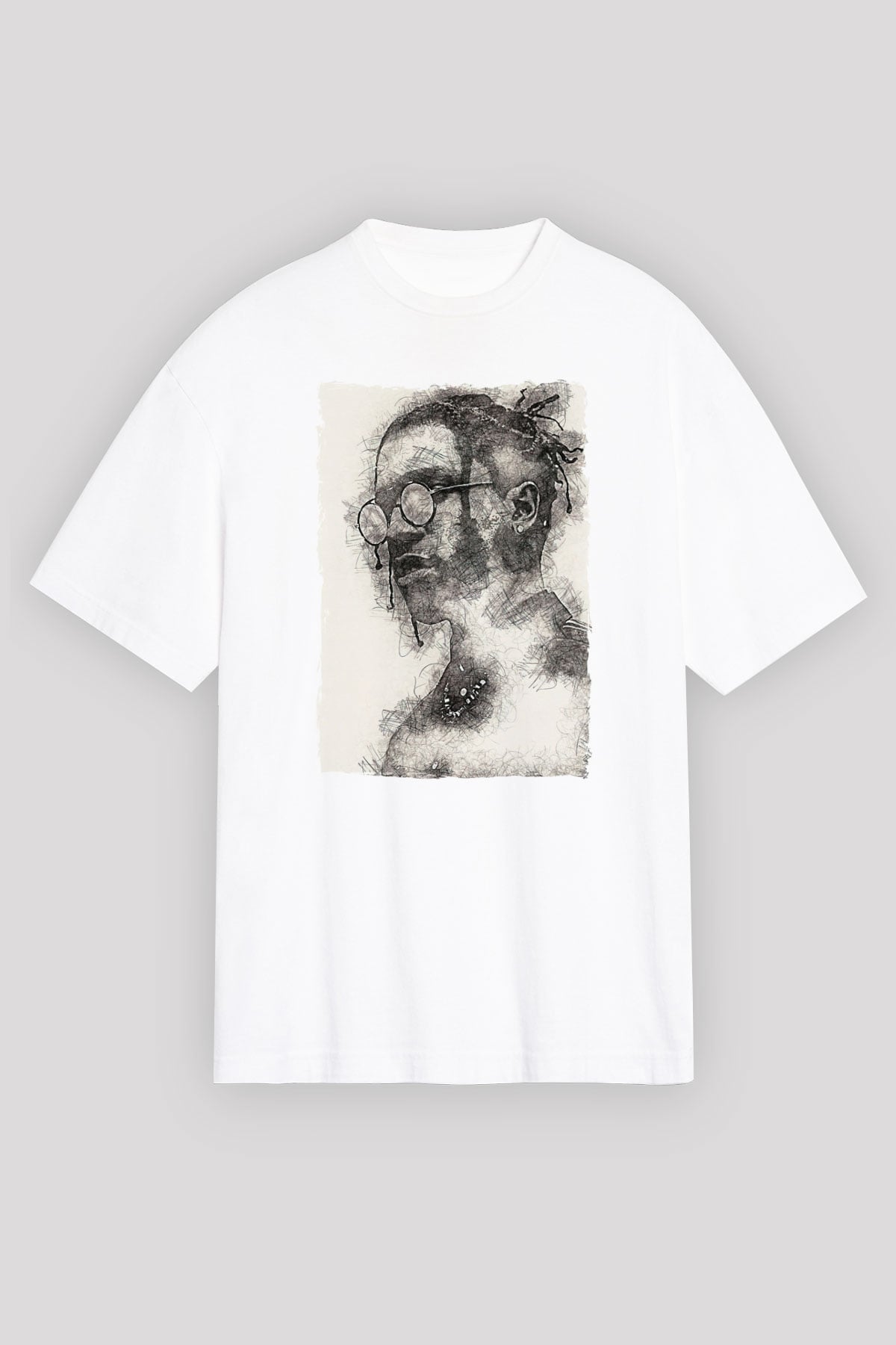 ASAP Mob Beyaz Oversize Tişört Oversize T-shirt - TişörtFabrikası