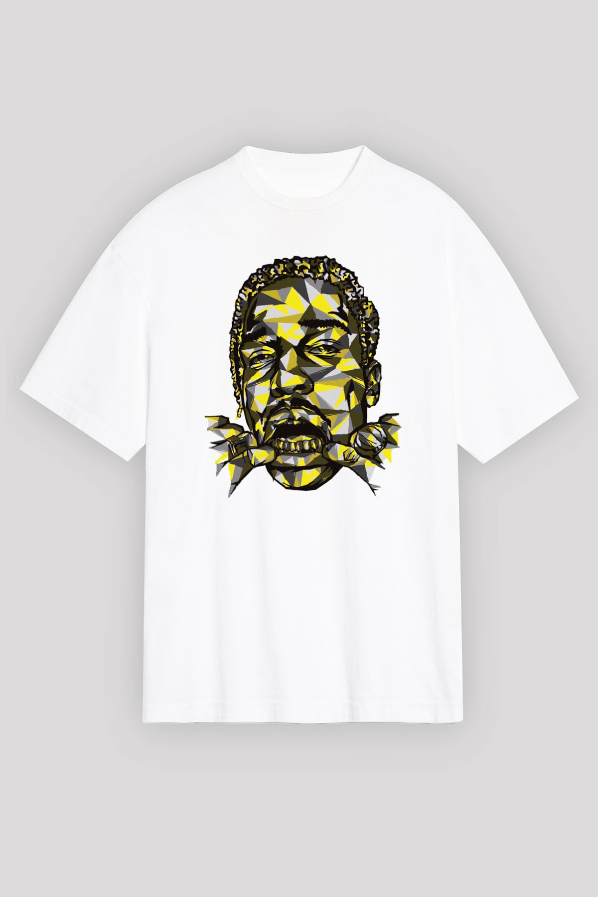 ASAP Mob Beyaz Oversize Tişört Oversize T-shirt - TişörtFabrikası