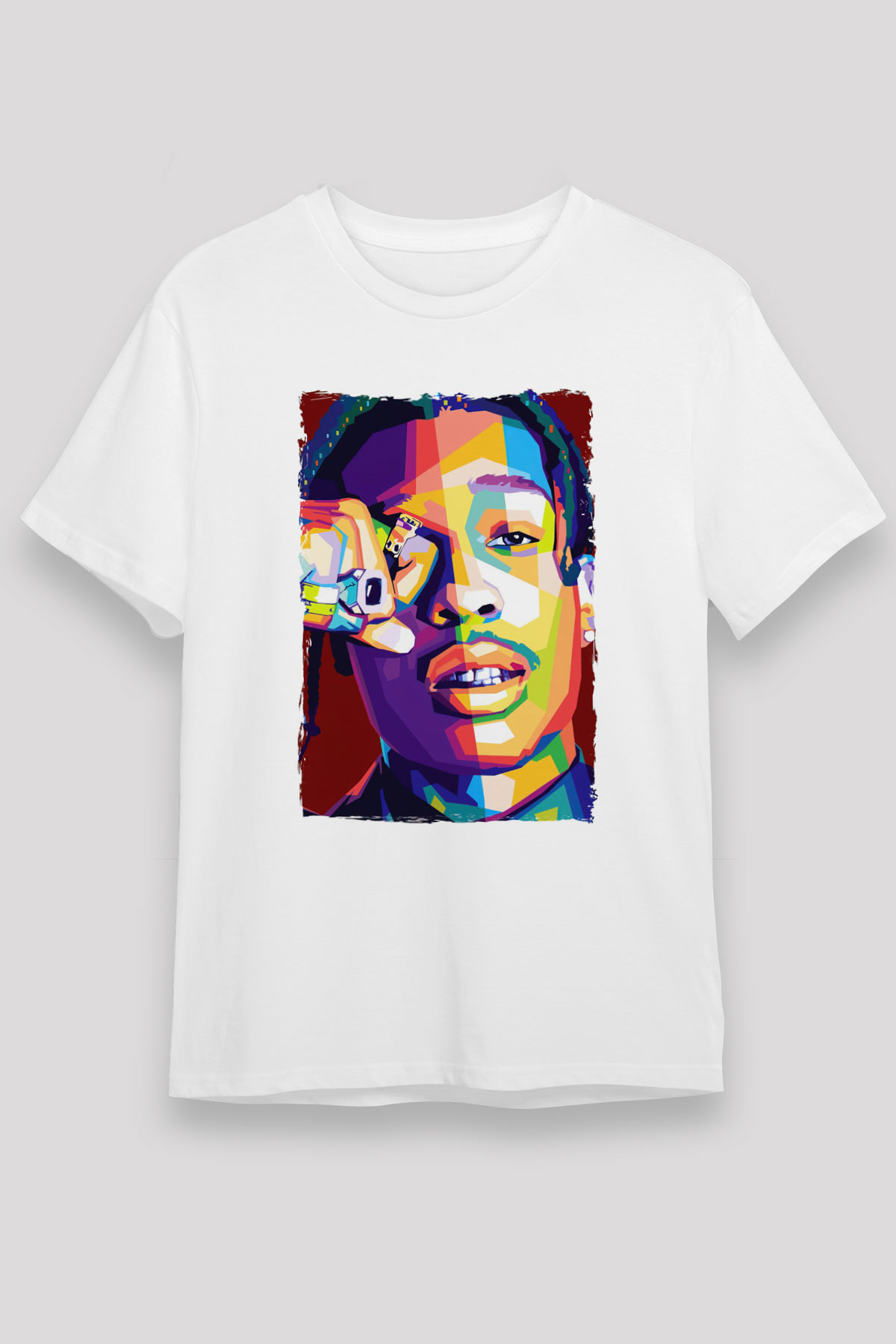 ASAP Mob Beyaz Unisex Tişört T-Shirt - TişörtFabrikası