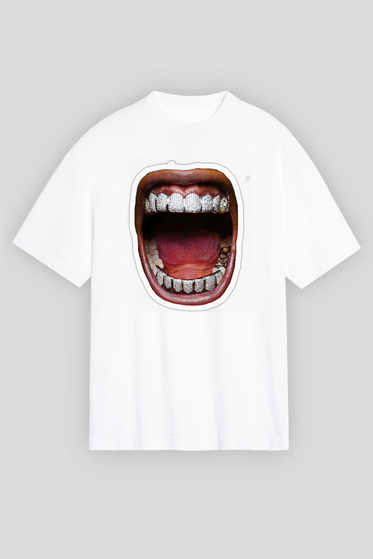 Asap Rocky Baskılı Beyaz Unisex Oversize Tişört - Tshirt