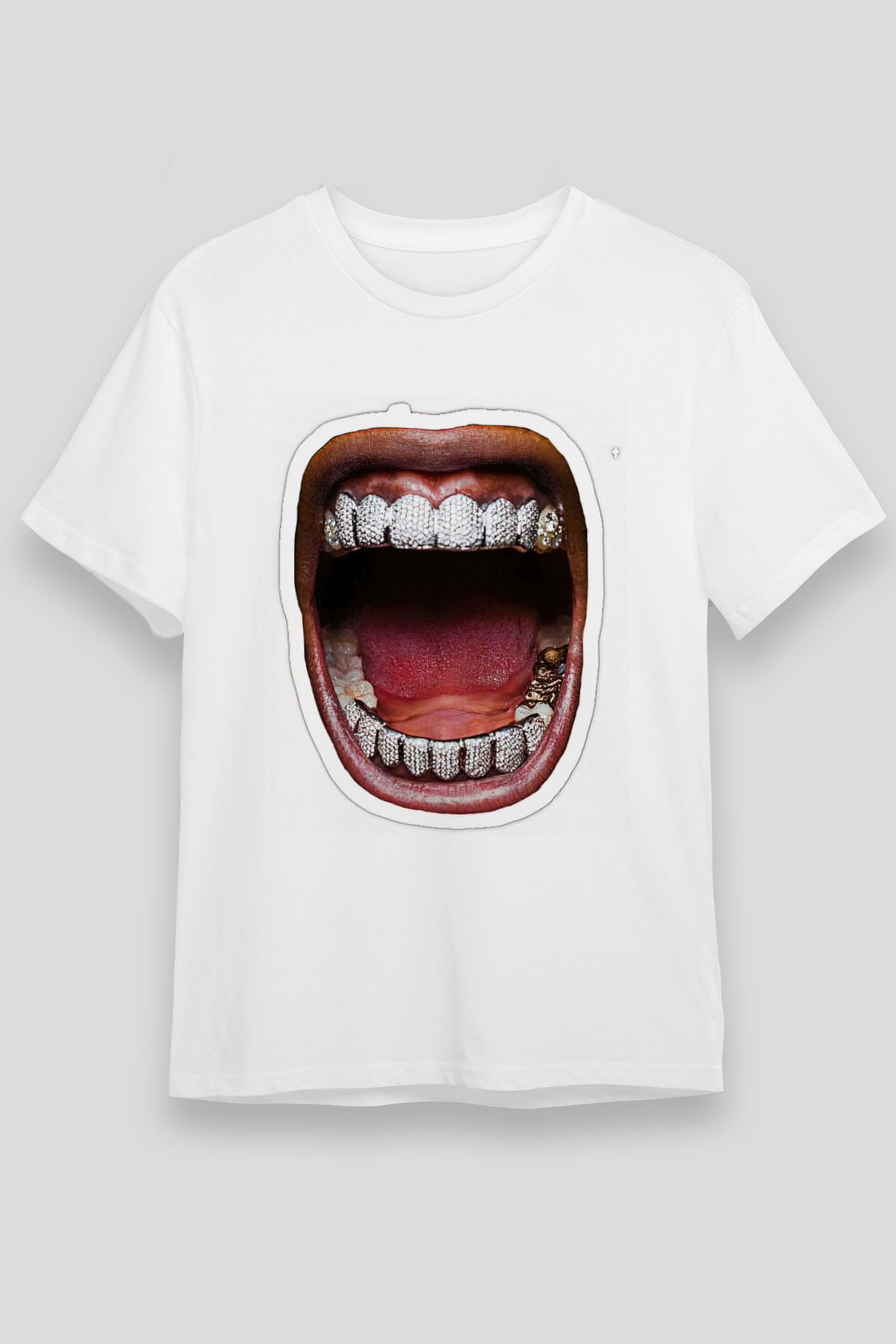 Asap Rocky Baskılı Unisex Beyaz Tişört - Tshirt