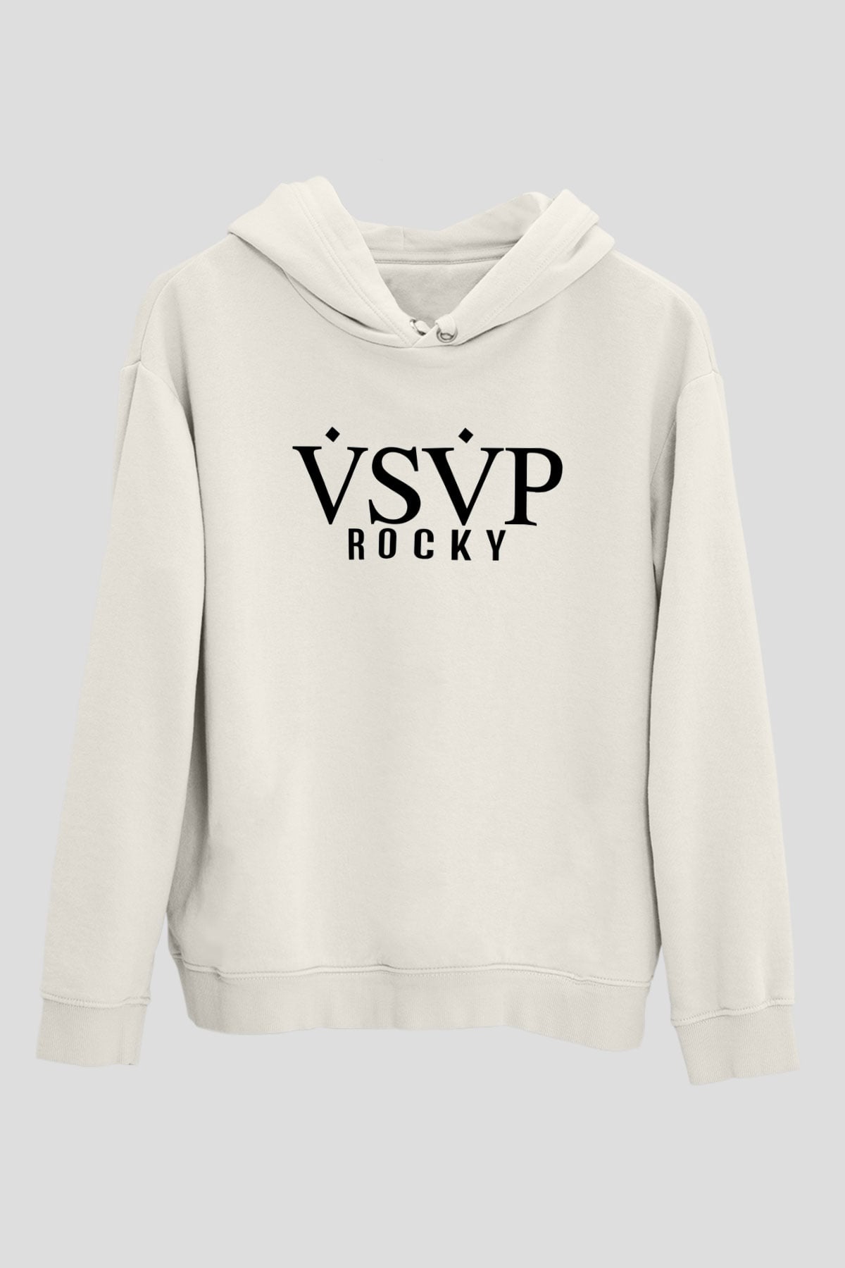 ASAP Rocky Beyaz Unisex Kapşonlu Sweatshirt