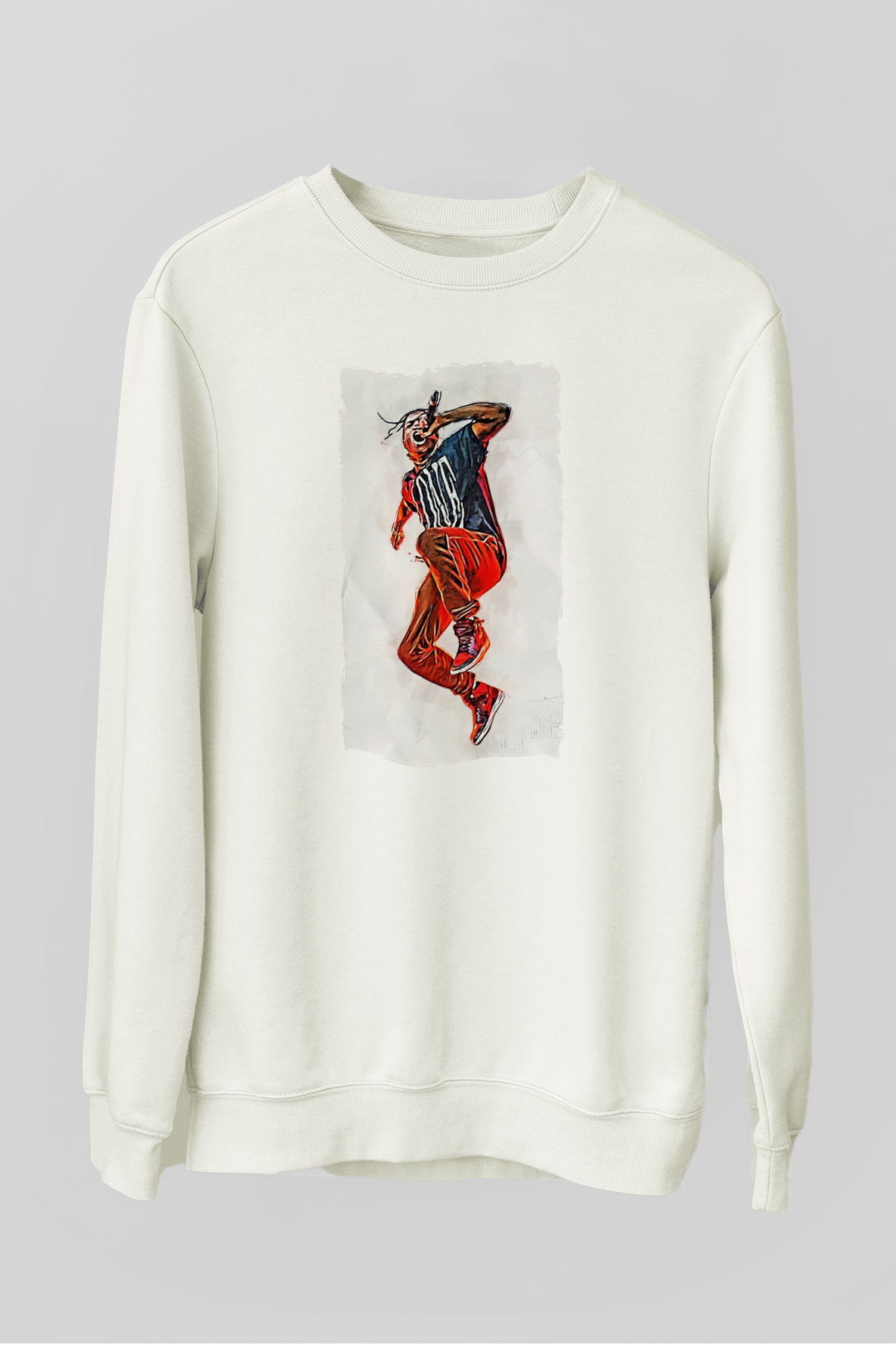 ASAP Rocky Beyaz Unisex Sweatshirt