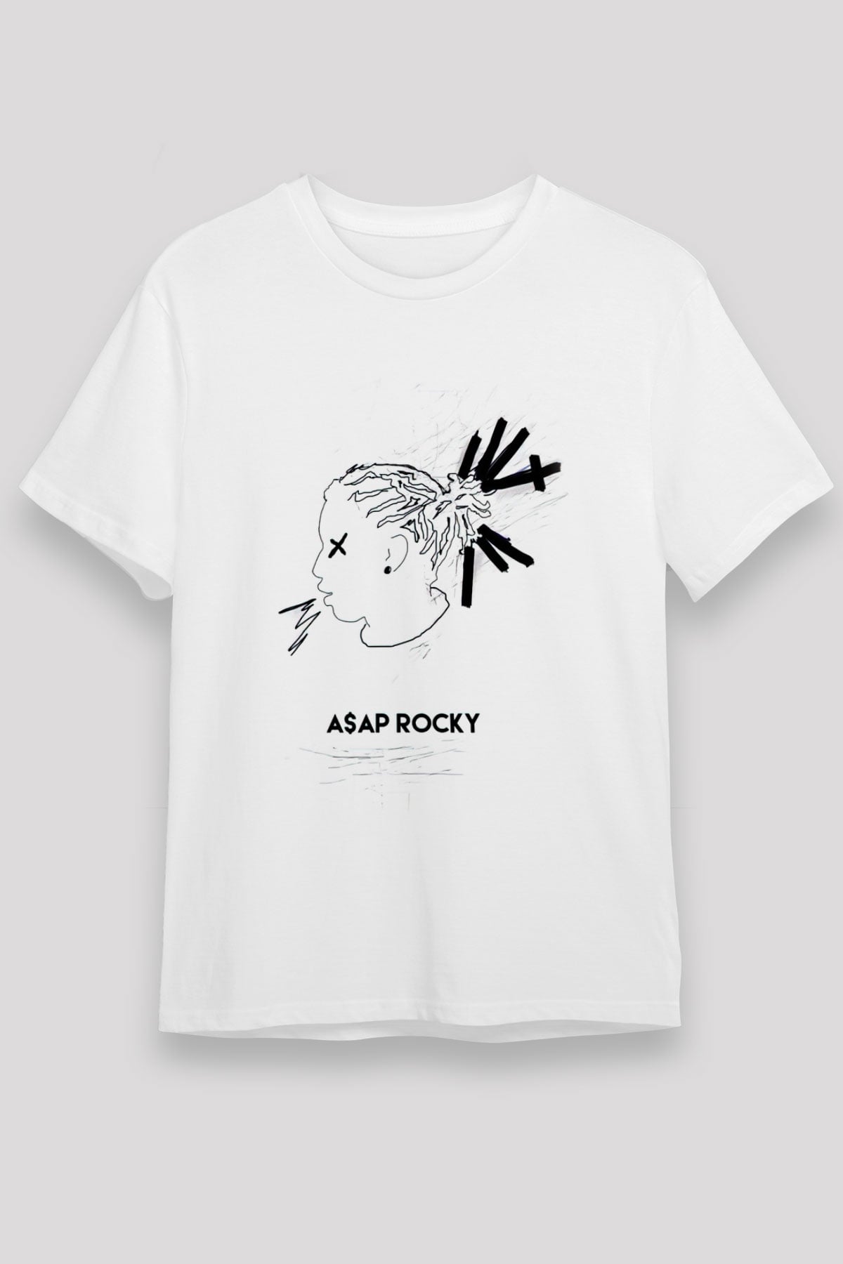ASAP Rocky Beyaz Unisex Tişört T-Shirt - TişörtFabrikası