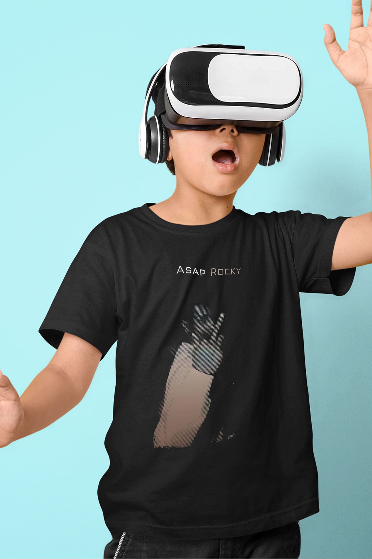 ASAP Rocky Siyah Unisex Çocuk Tişört