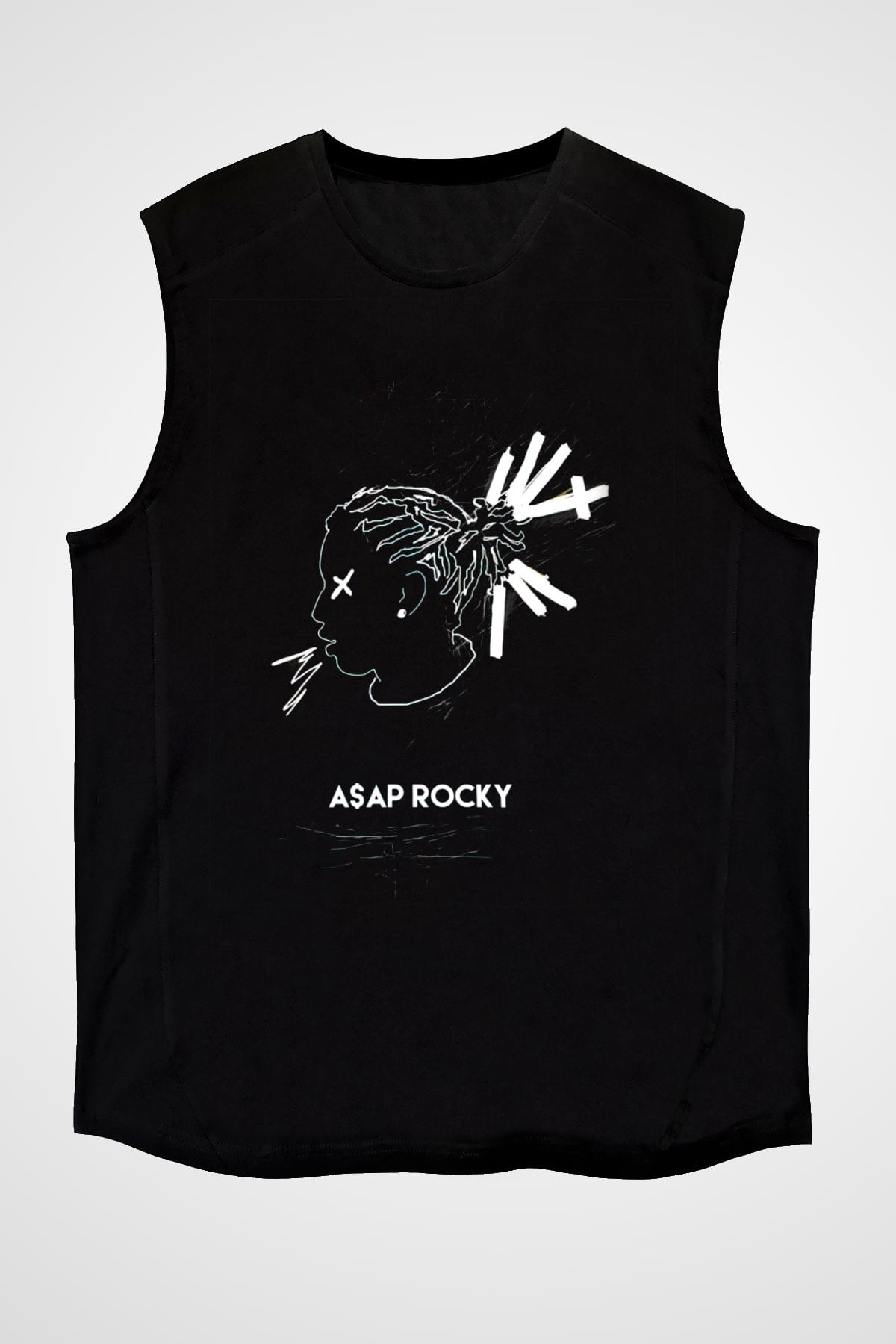 ASAP Rocky Siyah Unisex Kolsuz Tişört