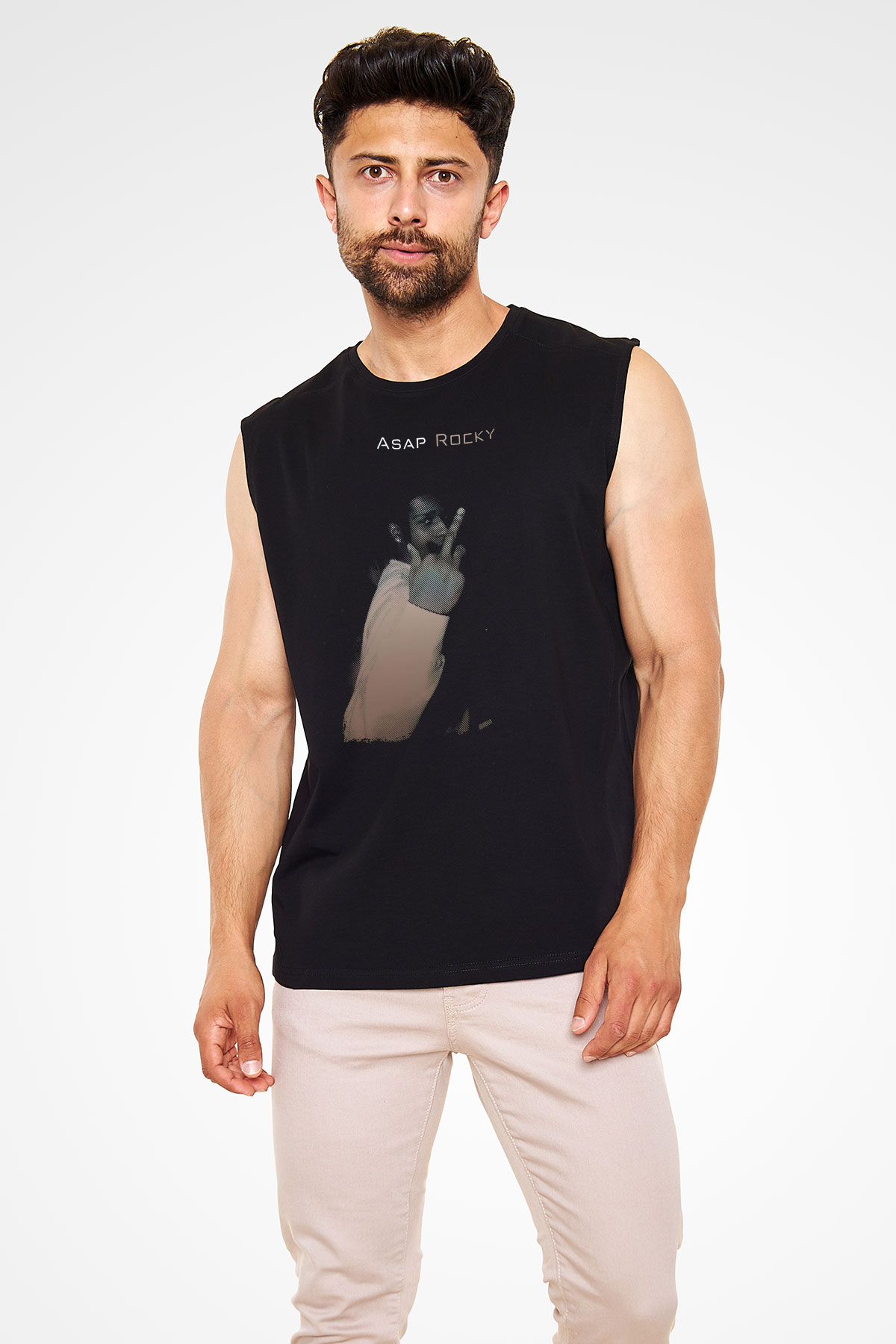 ASAP Rocky Siyah Unisex Kolsuz Tişört