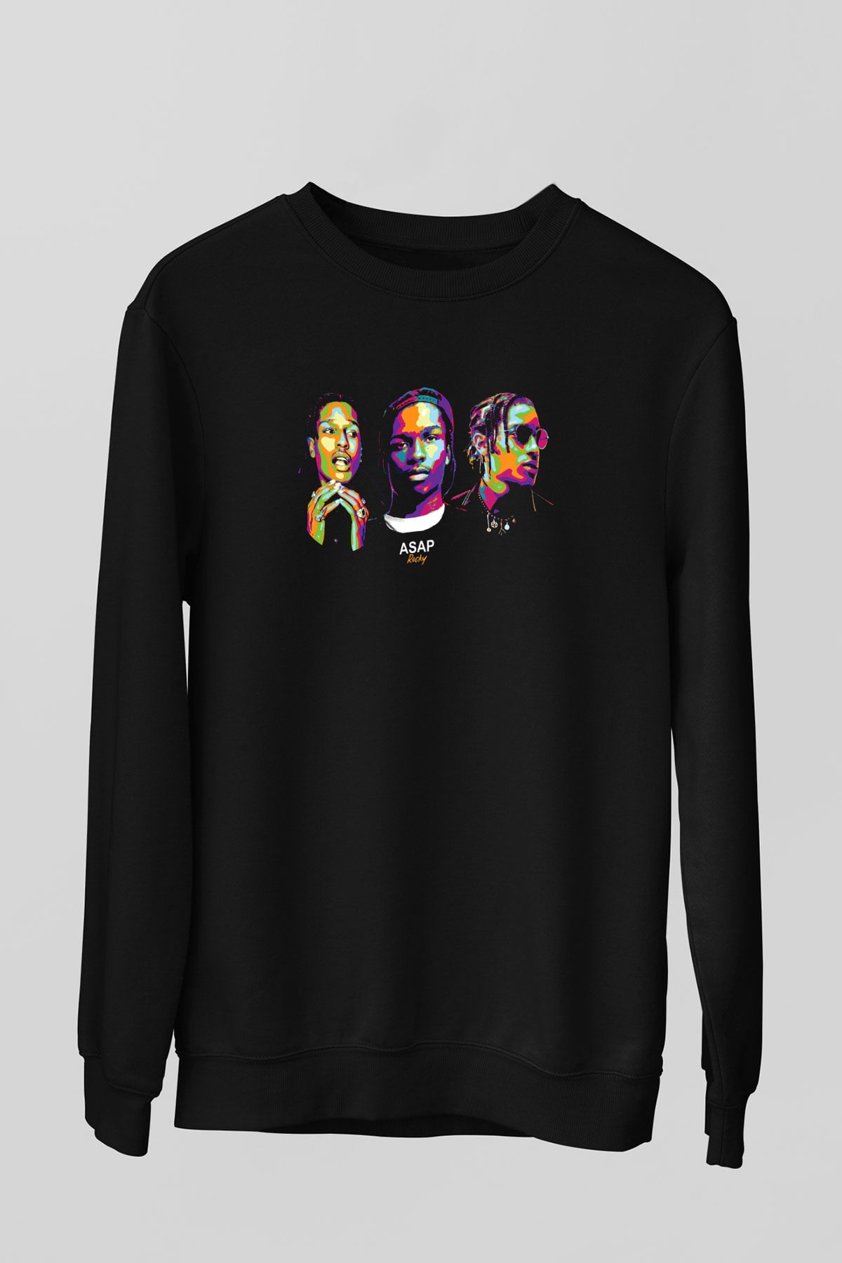 ASAP Rocky Siyah Unisex Sweatshirt