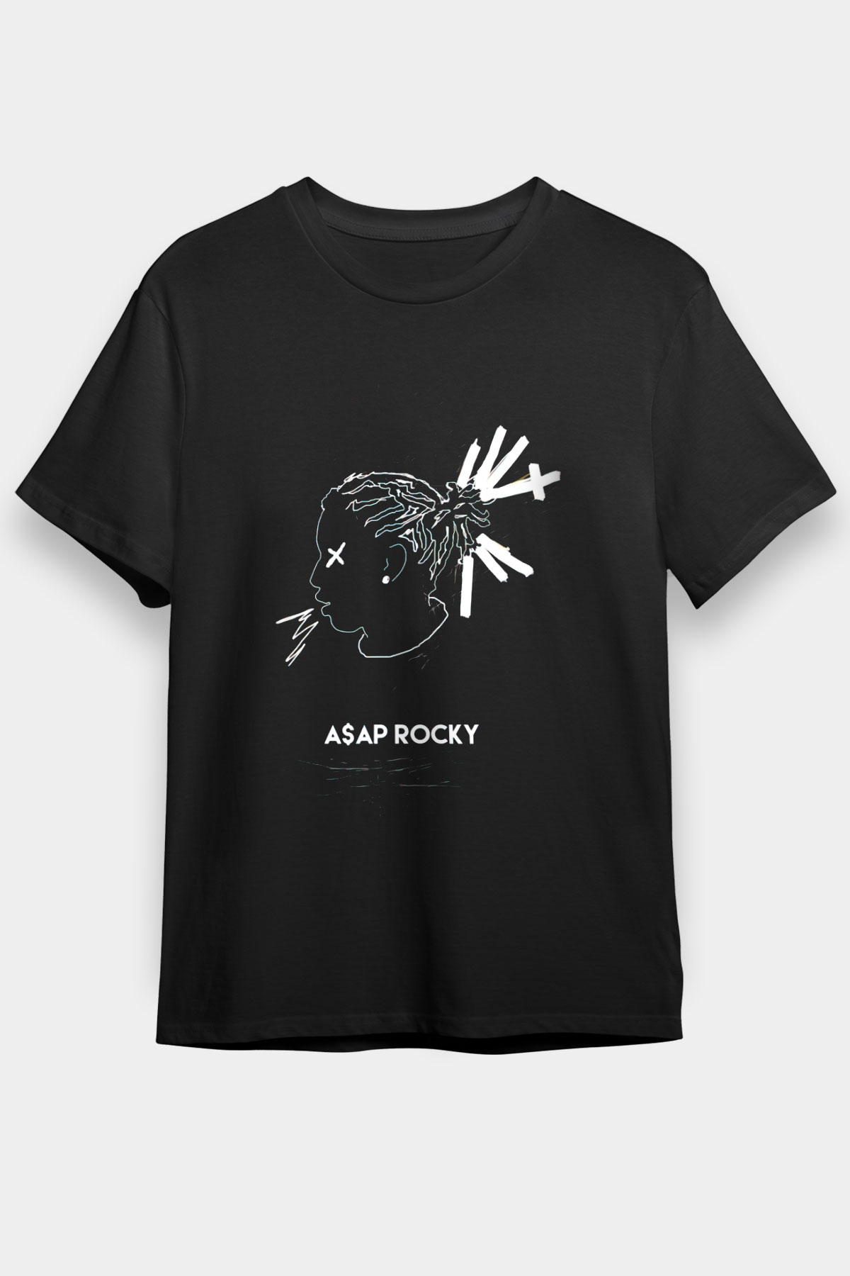 ASAP Rocky Siyah Unisex Tişört T-Shirt - TişörtFabrikası