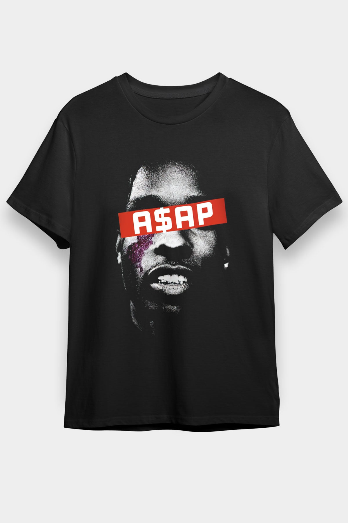 ASAP Rocky Siyah Unisex Tişört T-Shirt - TişörtFabrikası