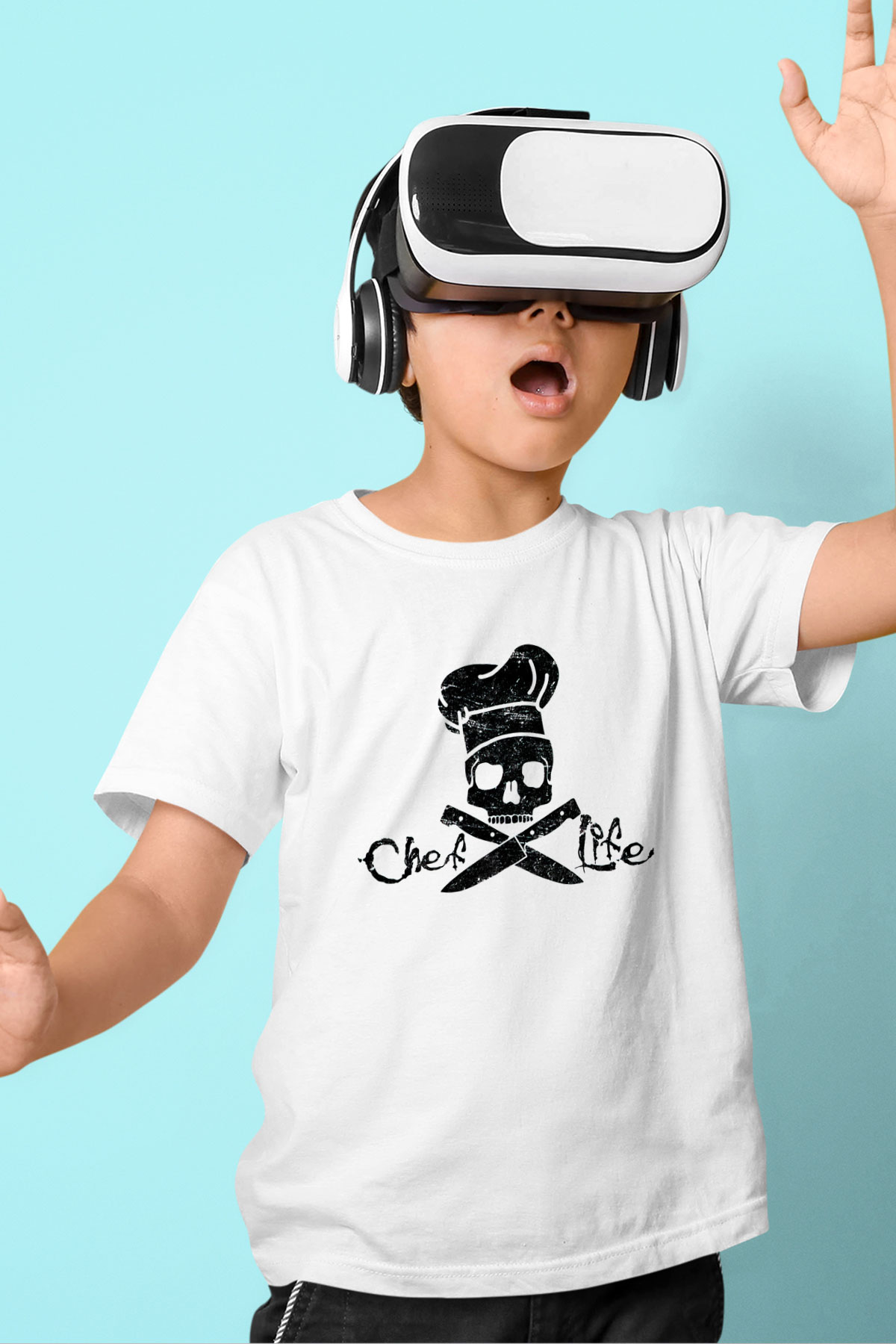 Aşçı Beyaz Unisex Çocuk Tişört