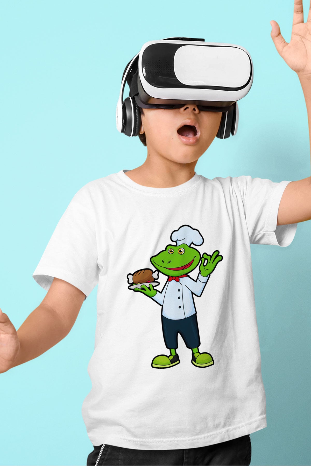 Aşçı Beyaz Unisex Çocuk Tişört
