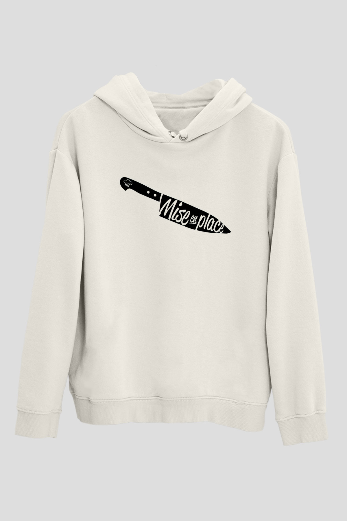 Aşçı Beyaz Unisex Kapüşonlu Sweatshirt