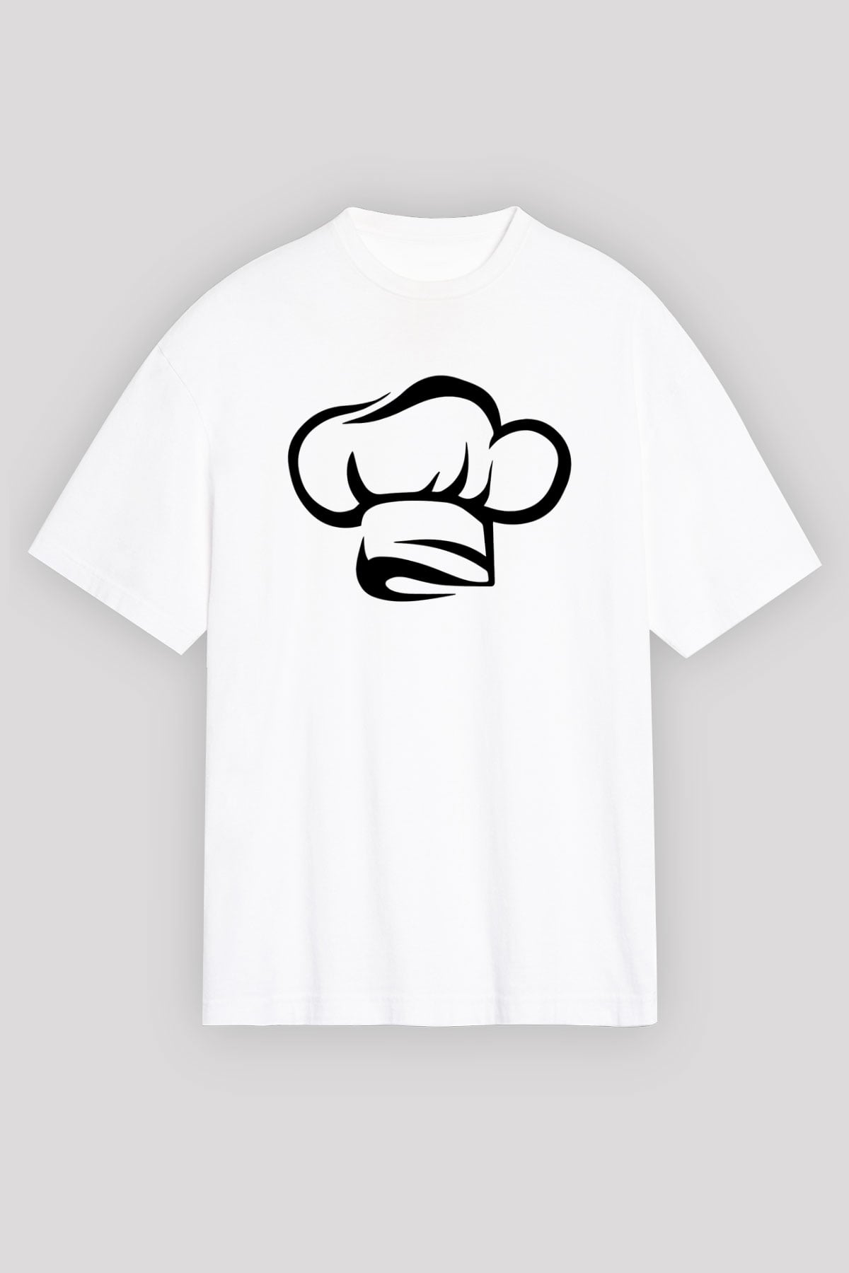 Aşçı Beyaz Unisex Oversize Tişört T-Shirt