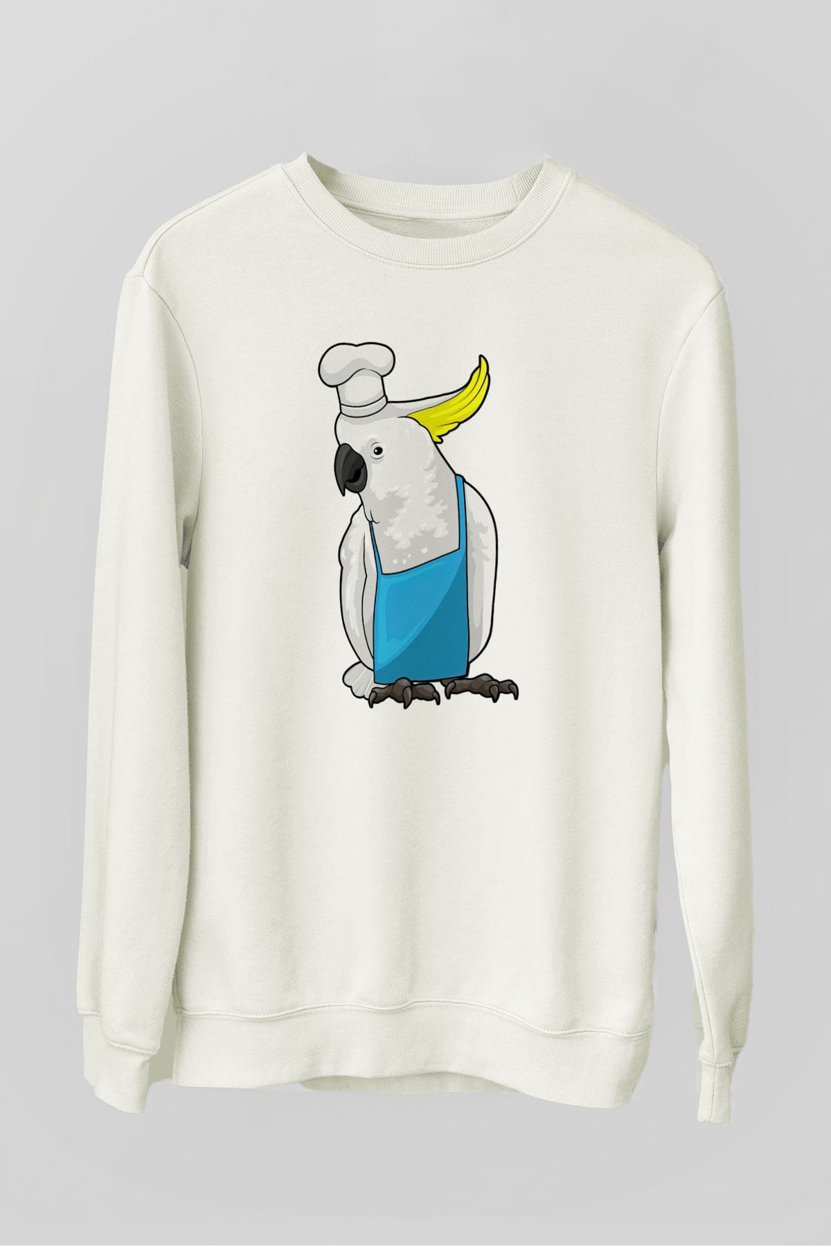 Aşçı Beyaz Unisex Sweatshirt
