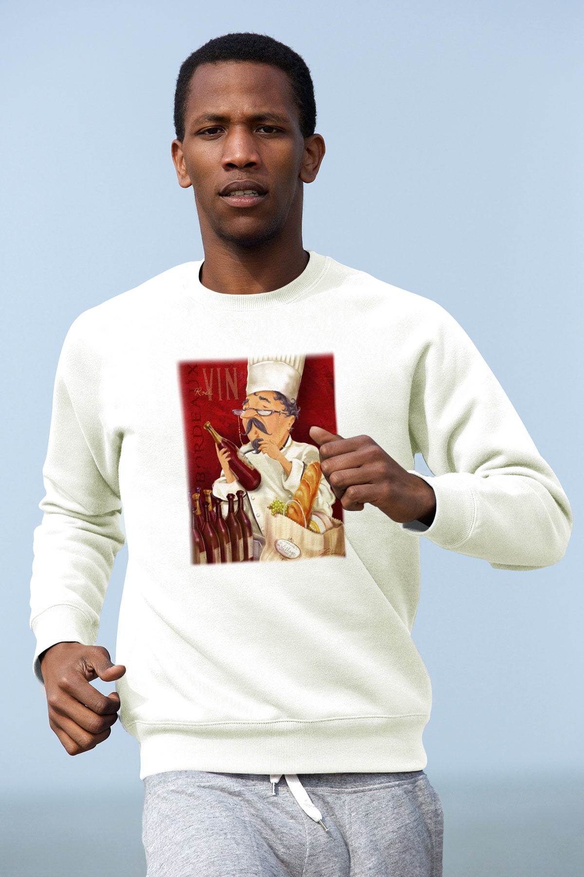 Aşçı Beyaz Unisex Sweatshirt