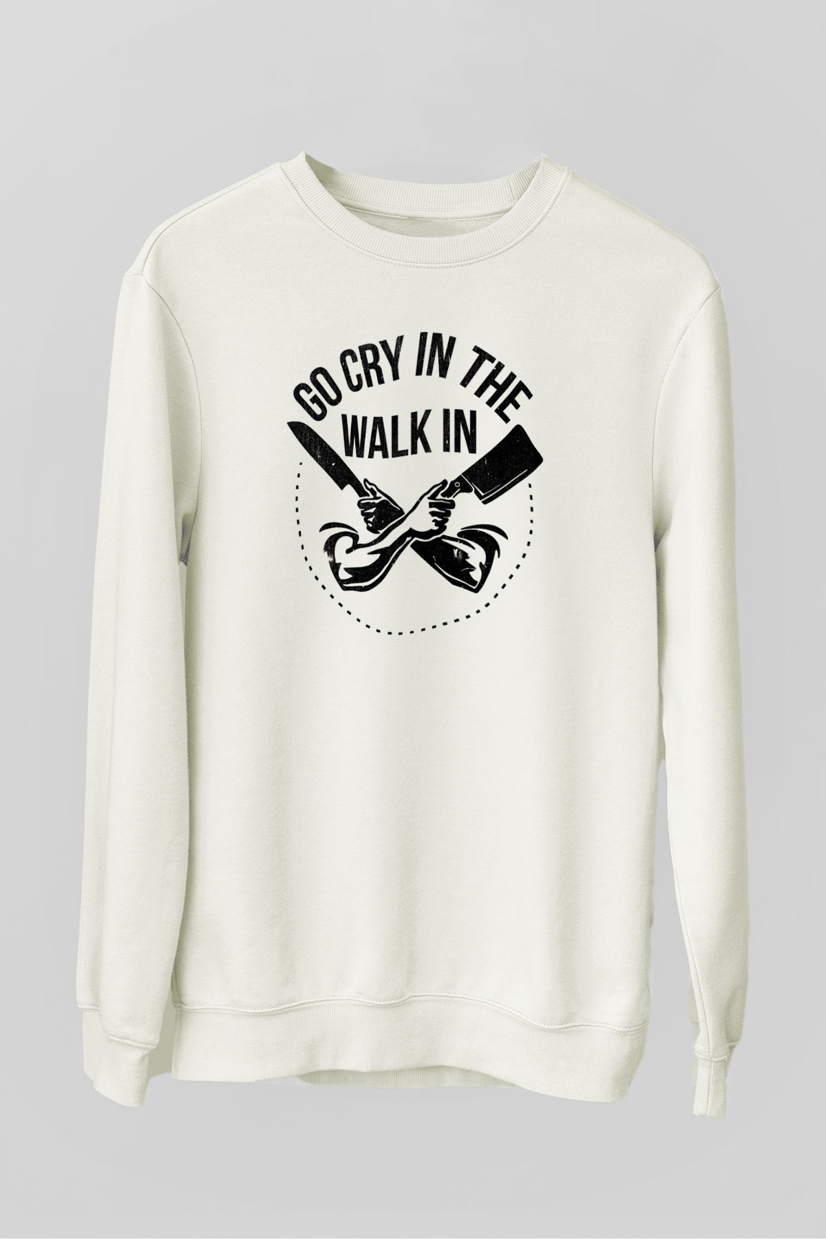Aşçı Beyaz Unisex Sweatshirt