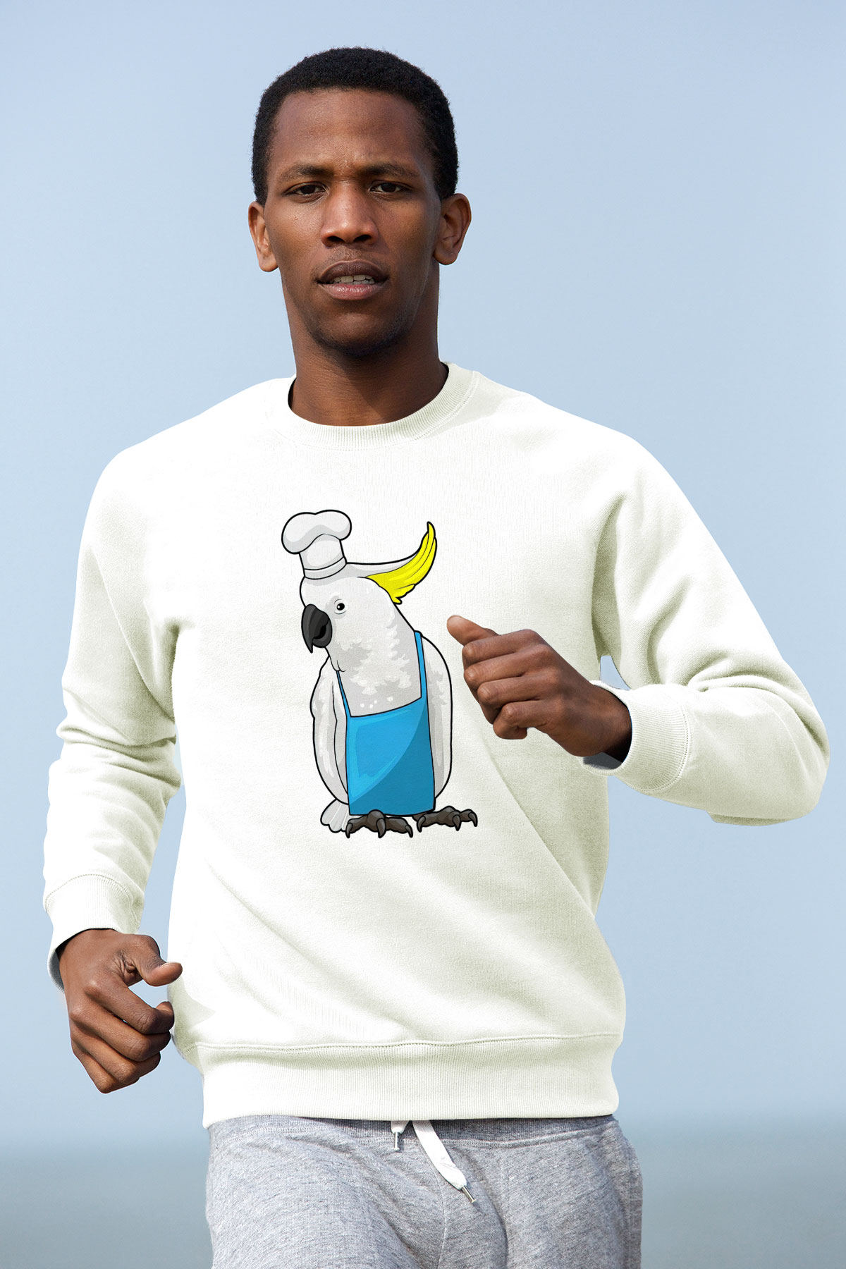 Aşçı Beyaz Unisex Sweatshirt