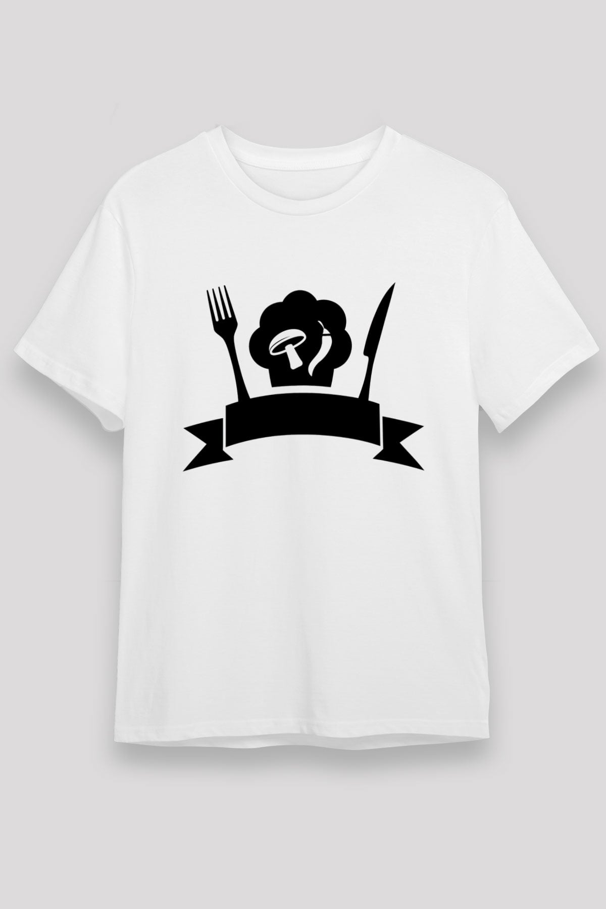 Aşçı Beyaz Unisex Tişört T-Shirt - TişörtFabrikası