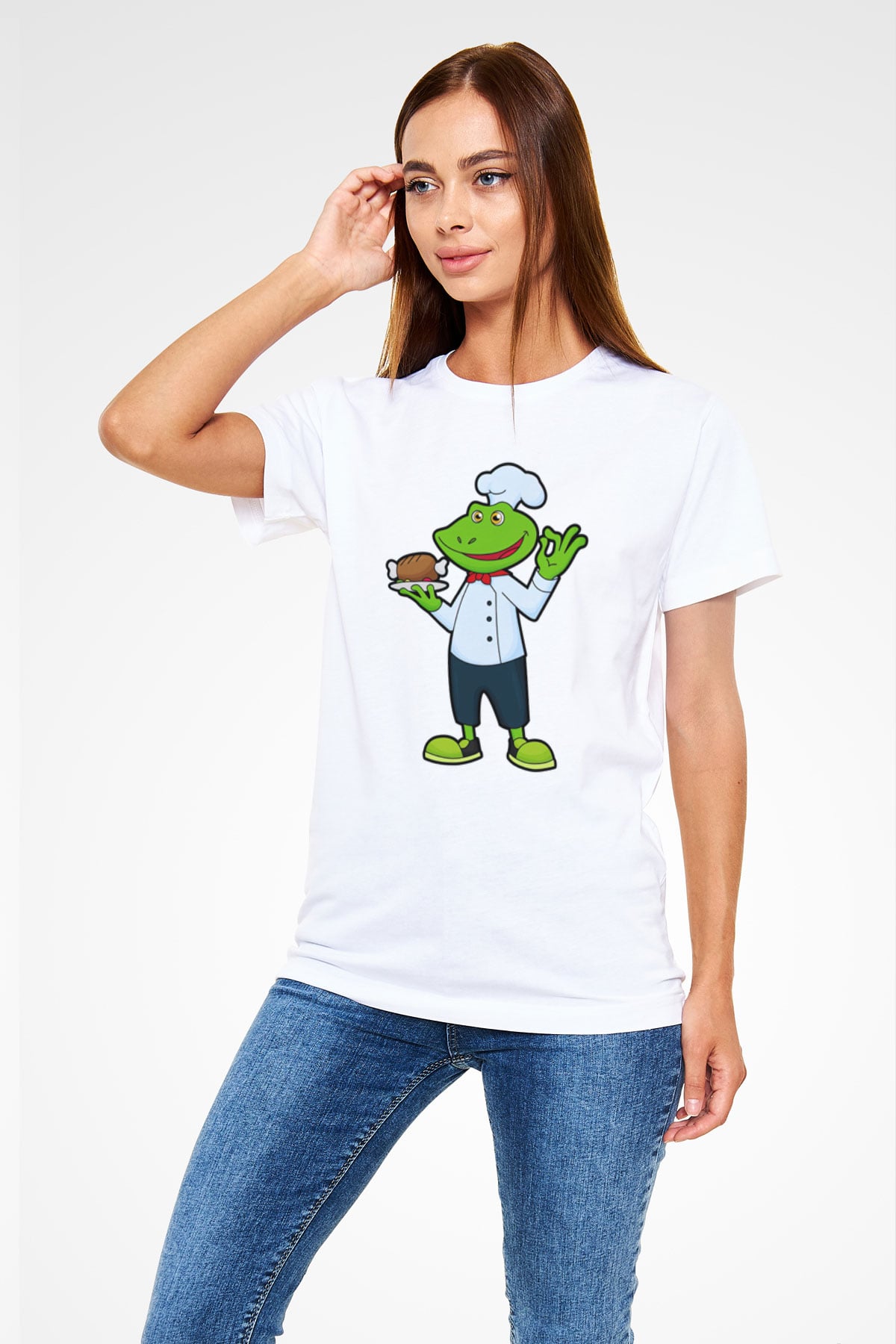 Aşçı Beyaz Unisex Tişört T-Shirt - TişörtFabrikası