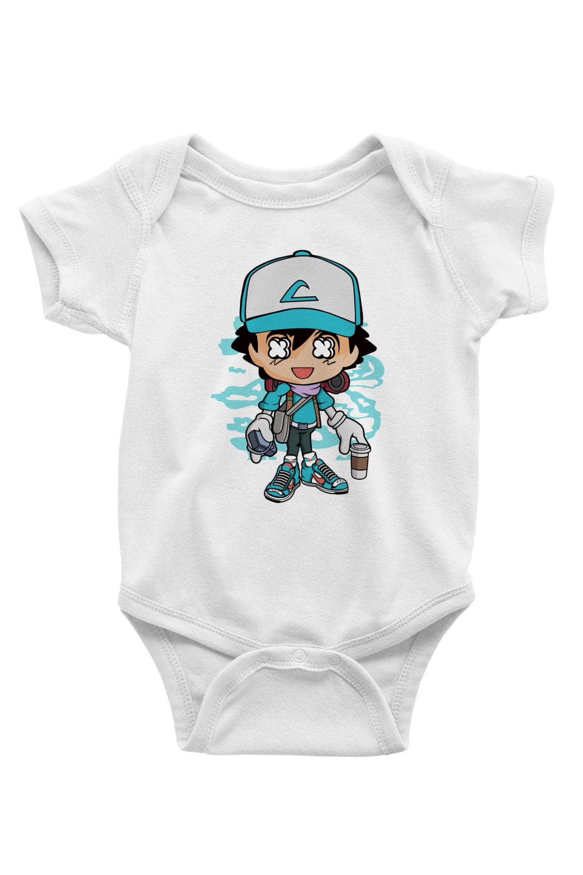 Ash Street Style Baskılı Unisex Beyaz Bebek Body - Zıbın