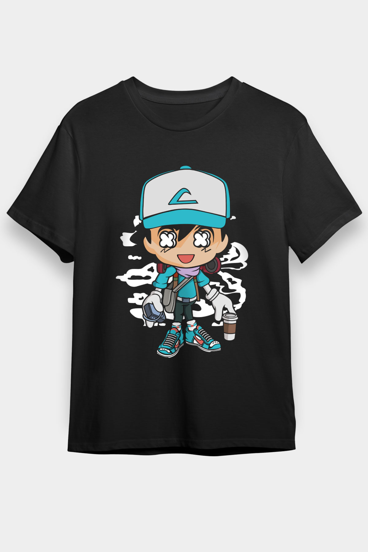 Ash Street Style Baskılı Unisex Siyah Tişört
