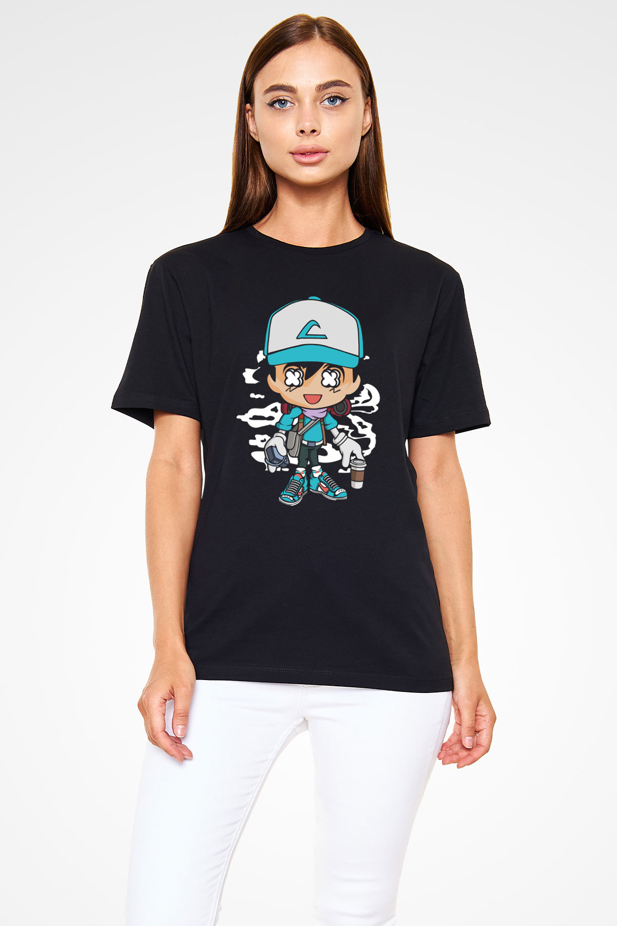 Ash Street Style Baskılı Unisex Siyah Tişört