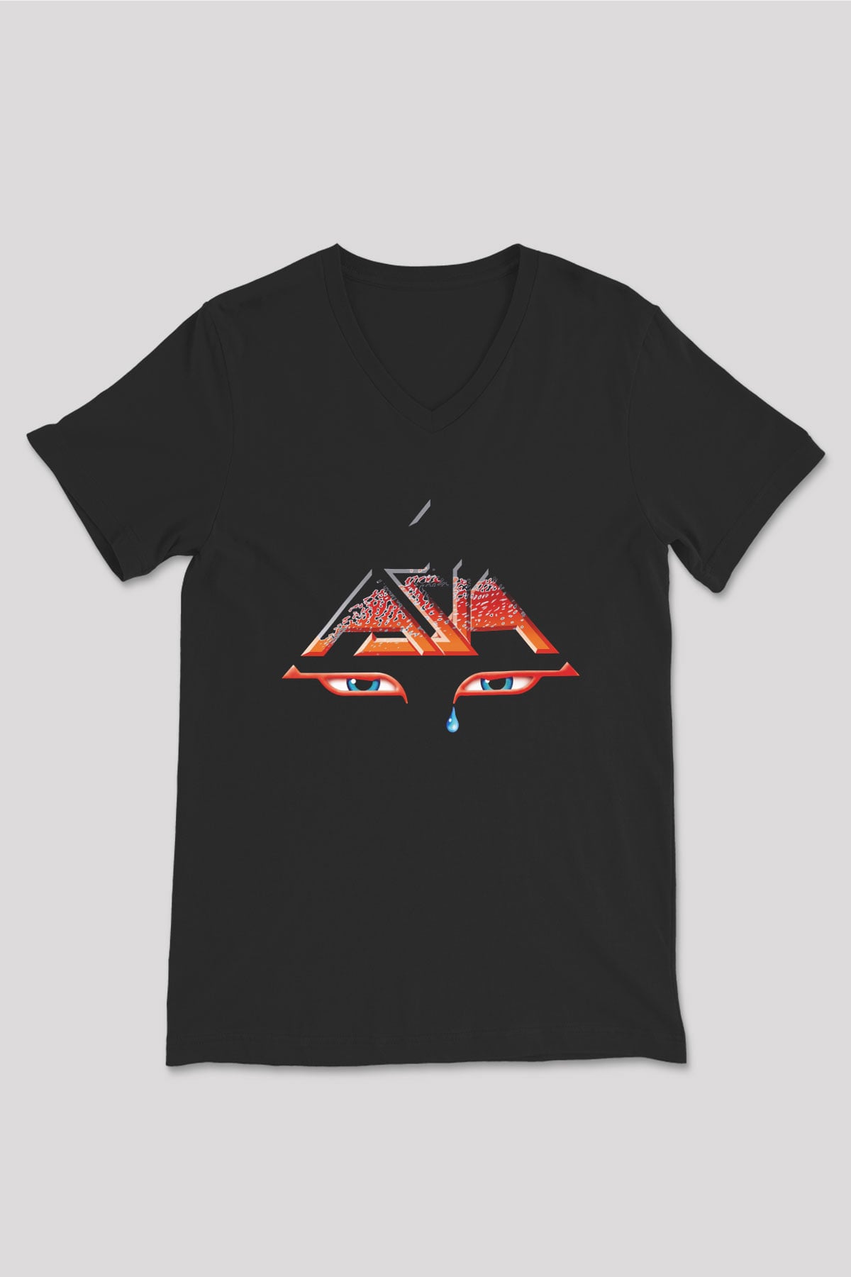 Asia Siyah Unisex V Yaka Tişört