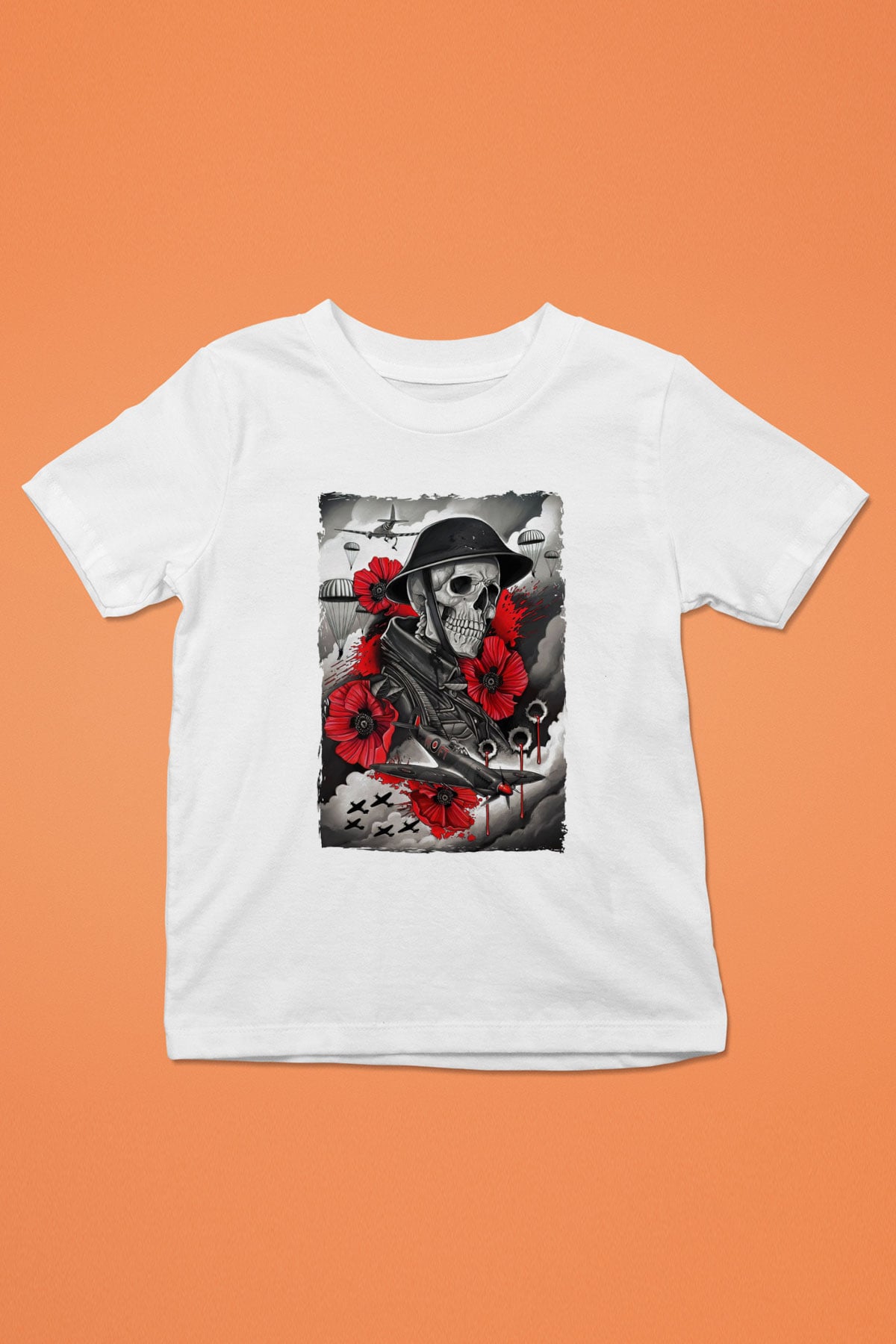 Asker Beyaz Unisex Çocuk Tişört