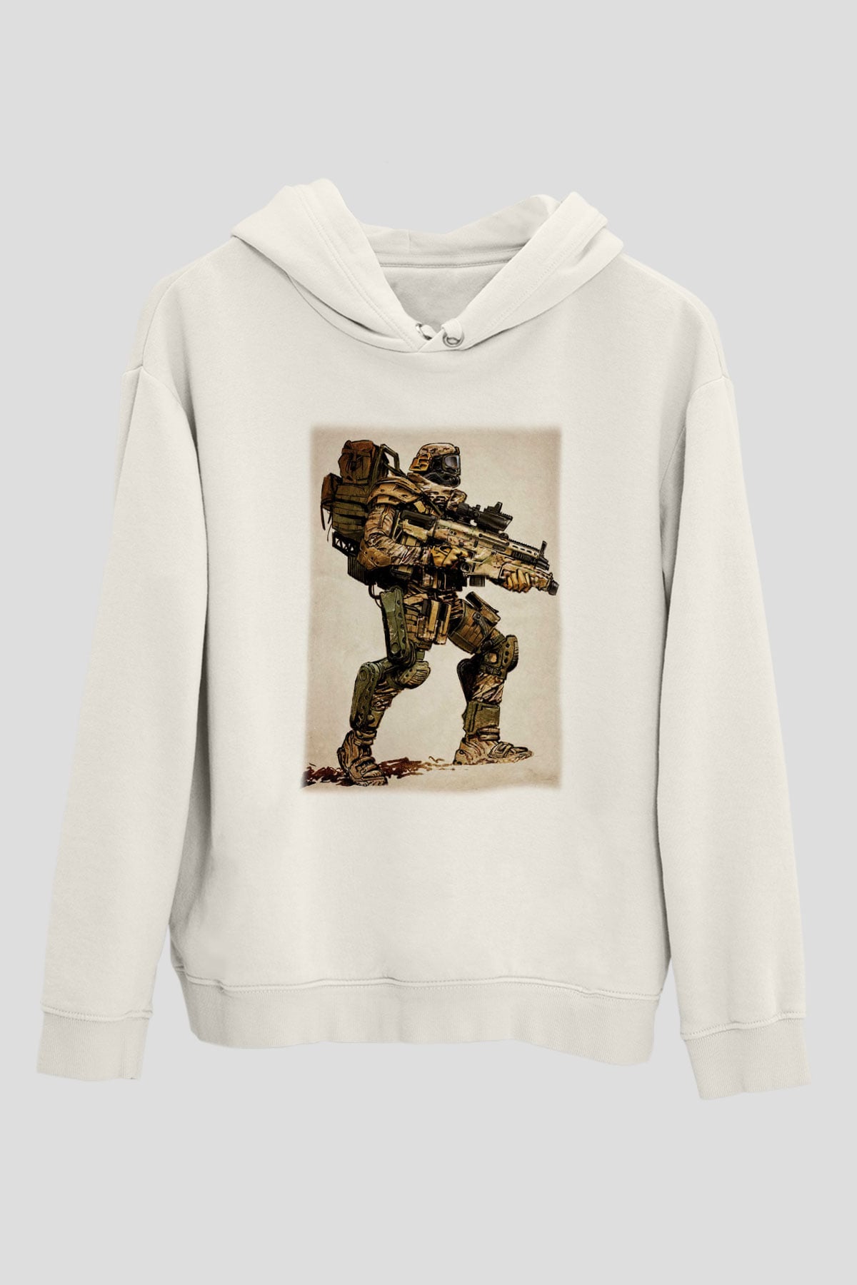 Asker Beyaz Unisex Hoodie