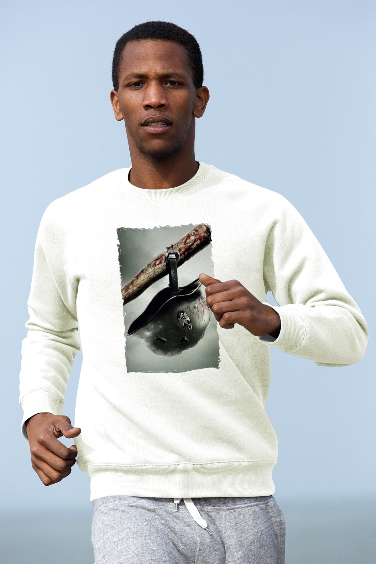 Asker Beyaz Unisex Sweatshirt