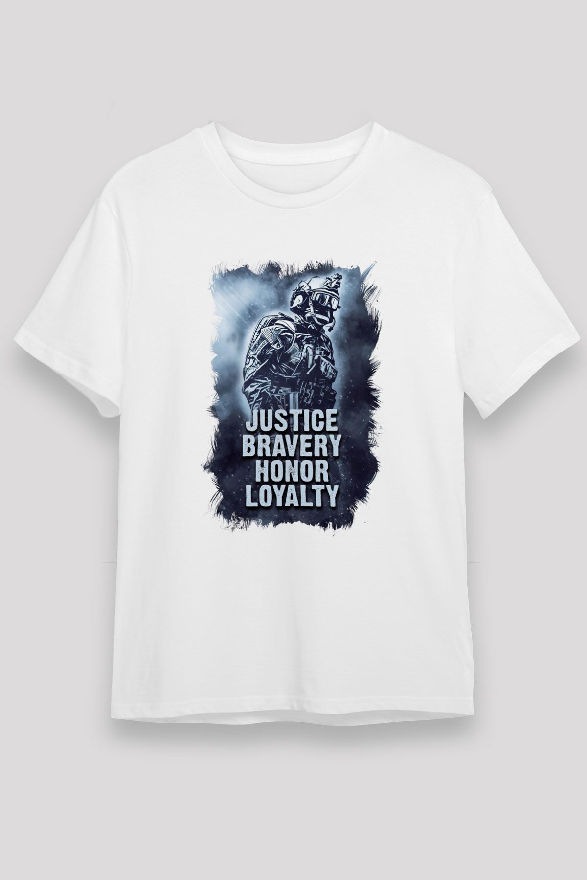 Asker Beyaz Unisex Tişört T-Shirt - TişörtFabrikası