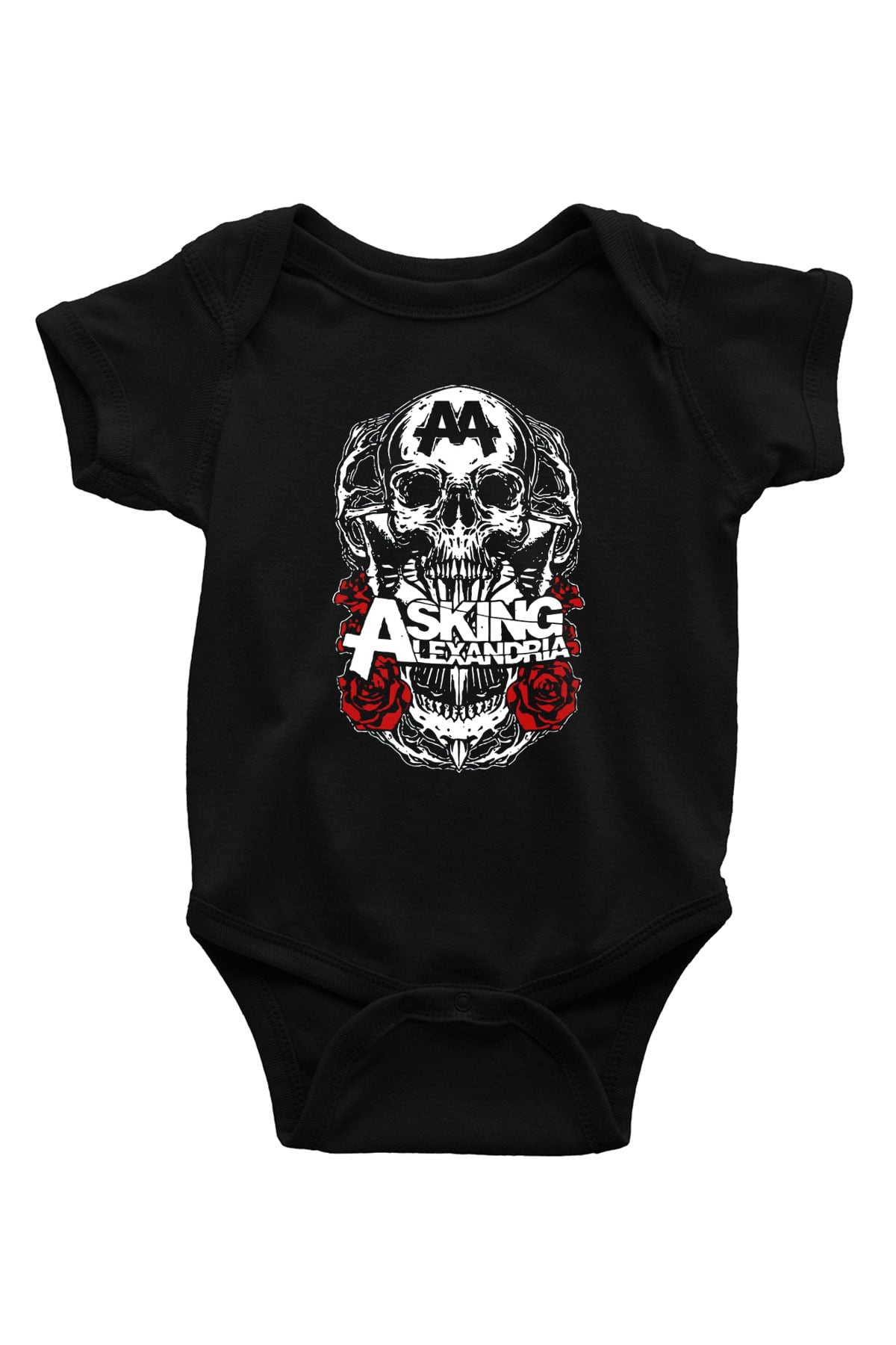 Asking Alexandria Baskılı Siyah Bebek Body - Zıbın