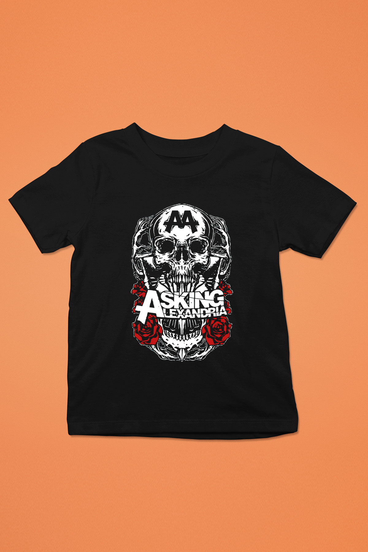 Asking Alexandria Baskılı Siyah Unisex Çocuk Tişört