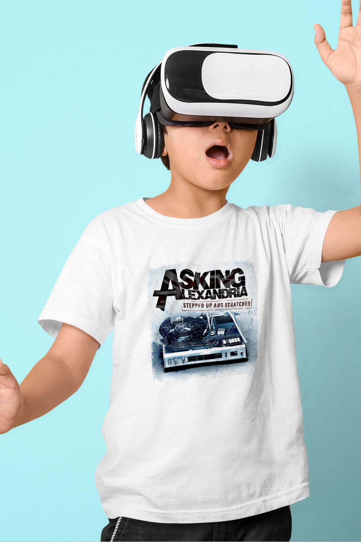 Asking Alexandria Baskılı Unisex Beyaz Çocuk Tişört