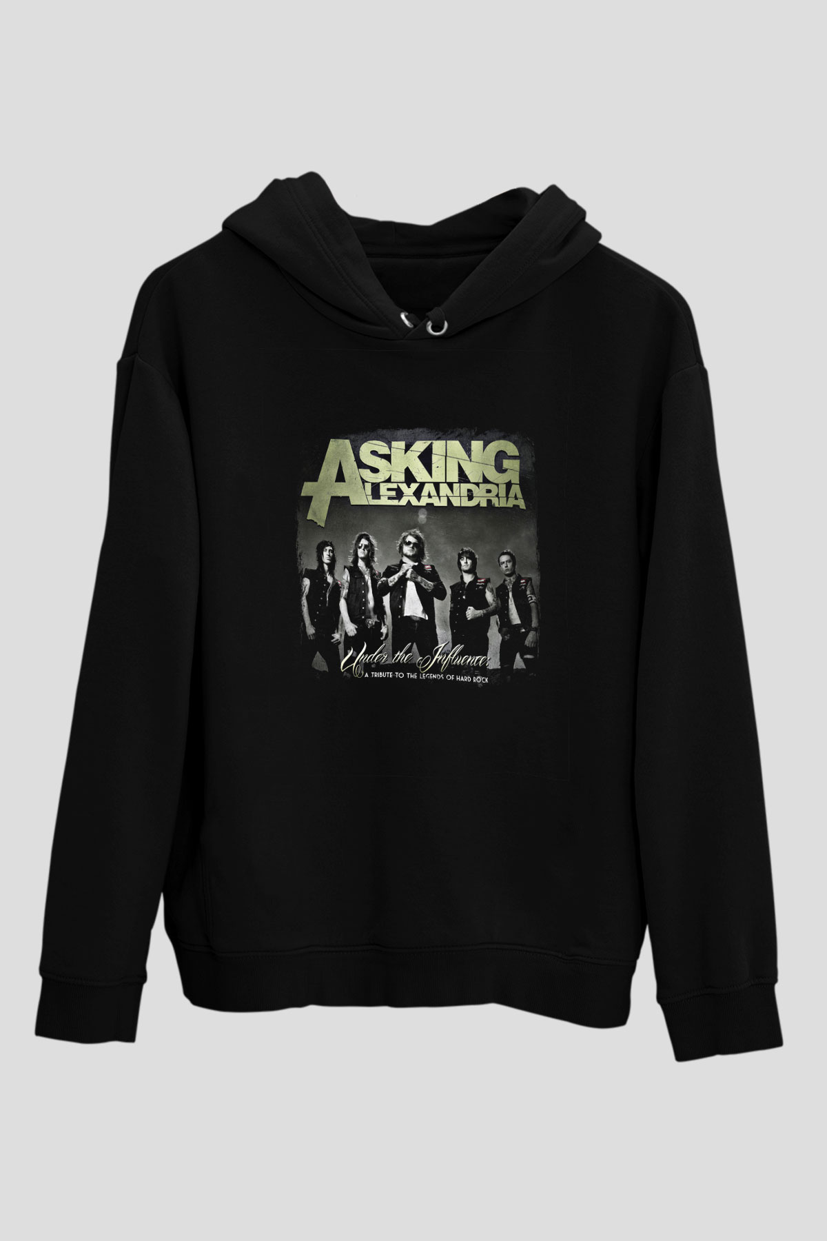 Asking Alexandria Baskılı Unisex Siyah Hoodie