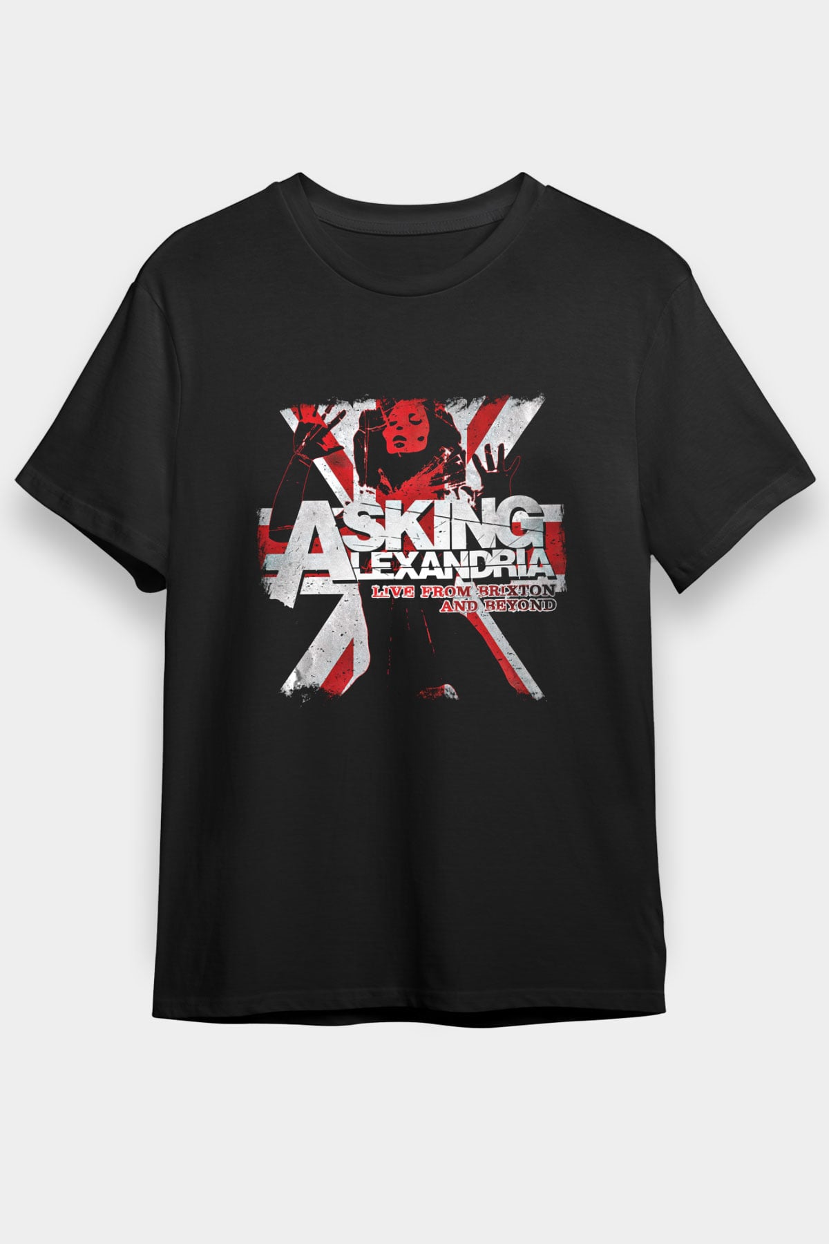 Asking Alexandria Baskılı Unisex Siyah Tişört